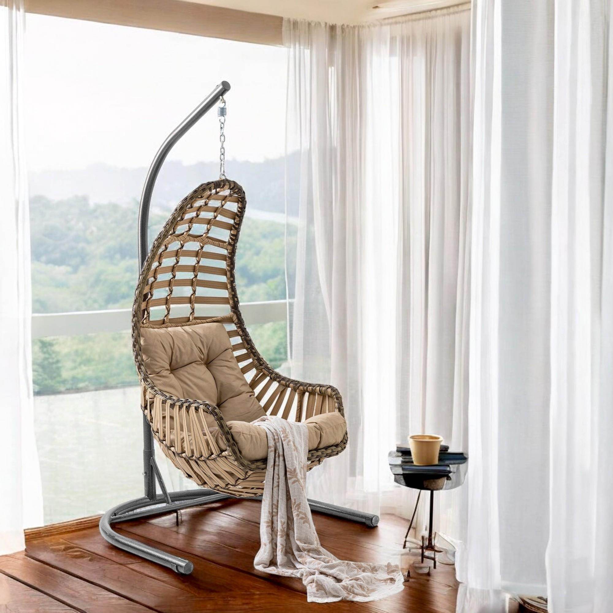 Capri Swing Datça Bahçe Salıncağı | Tek Kişilik | Rattan Salıncak