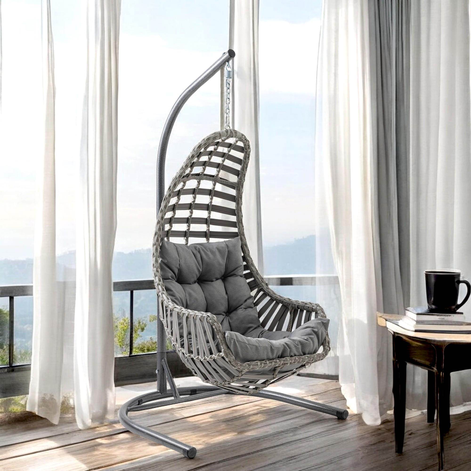 Capri Swing Datça Bahçe Salıncağı | Tek Kişilik | Rattan Salıncak