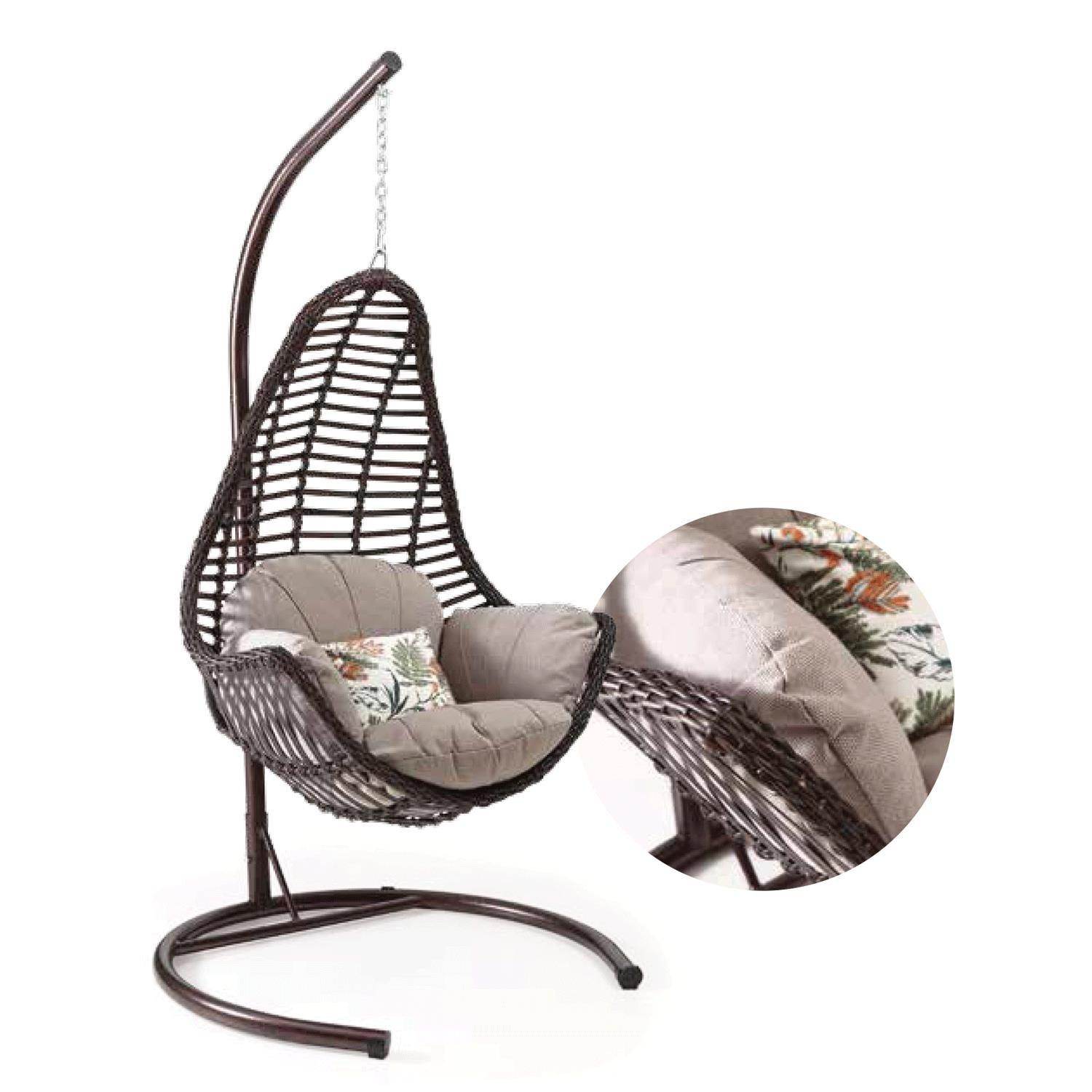 Capri Swing Milas Tekli Rattan Bahçe Salıncağı | Balkon Salıncağı