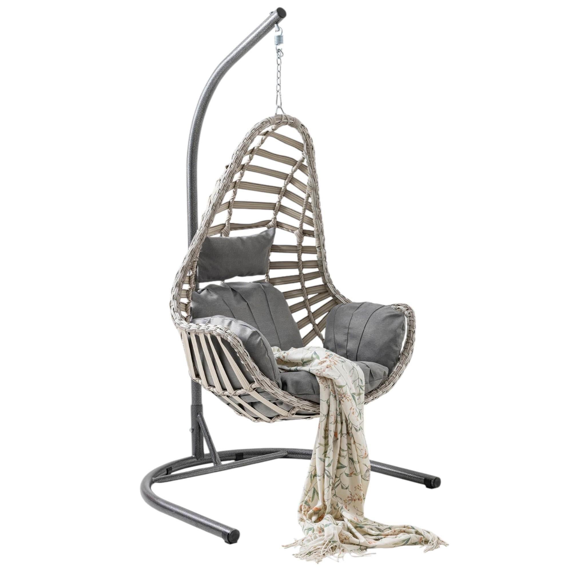 Capri Swing Milas Tekli Rattan Bahçe Salıncağı | Balkon Salıncağı