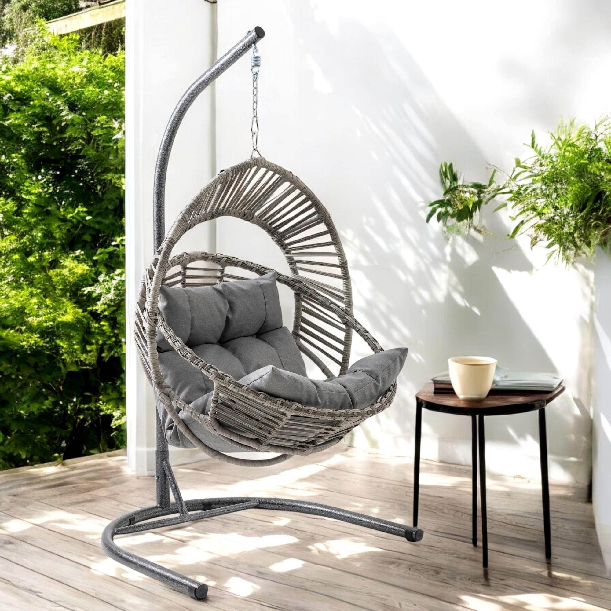 Capri Swing Nobel Tekli Rattan Bahçe Balkon Salıncağı