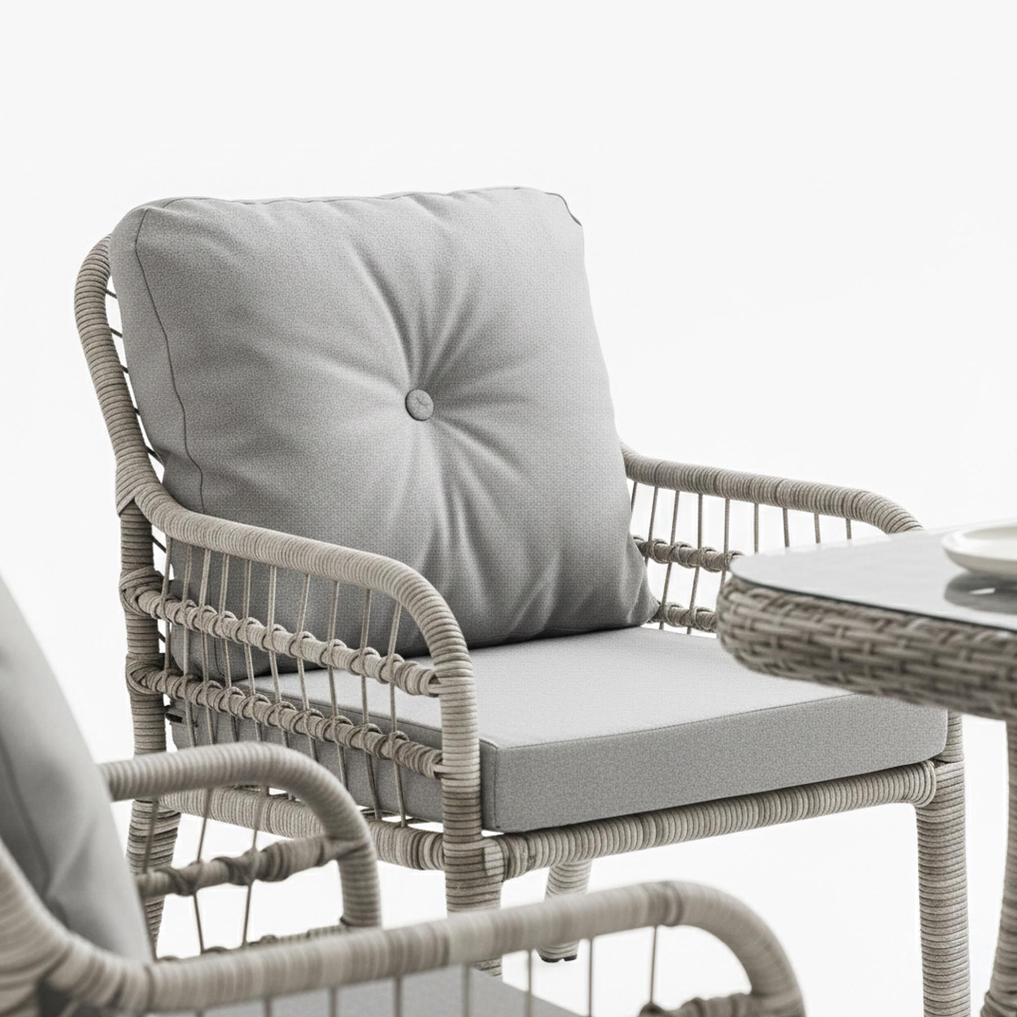 Capri Swing Pisa İkili Rattan Bahçe Balkon Oturma Grubu | Gri | 750