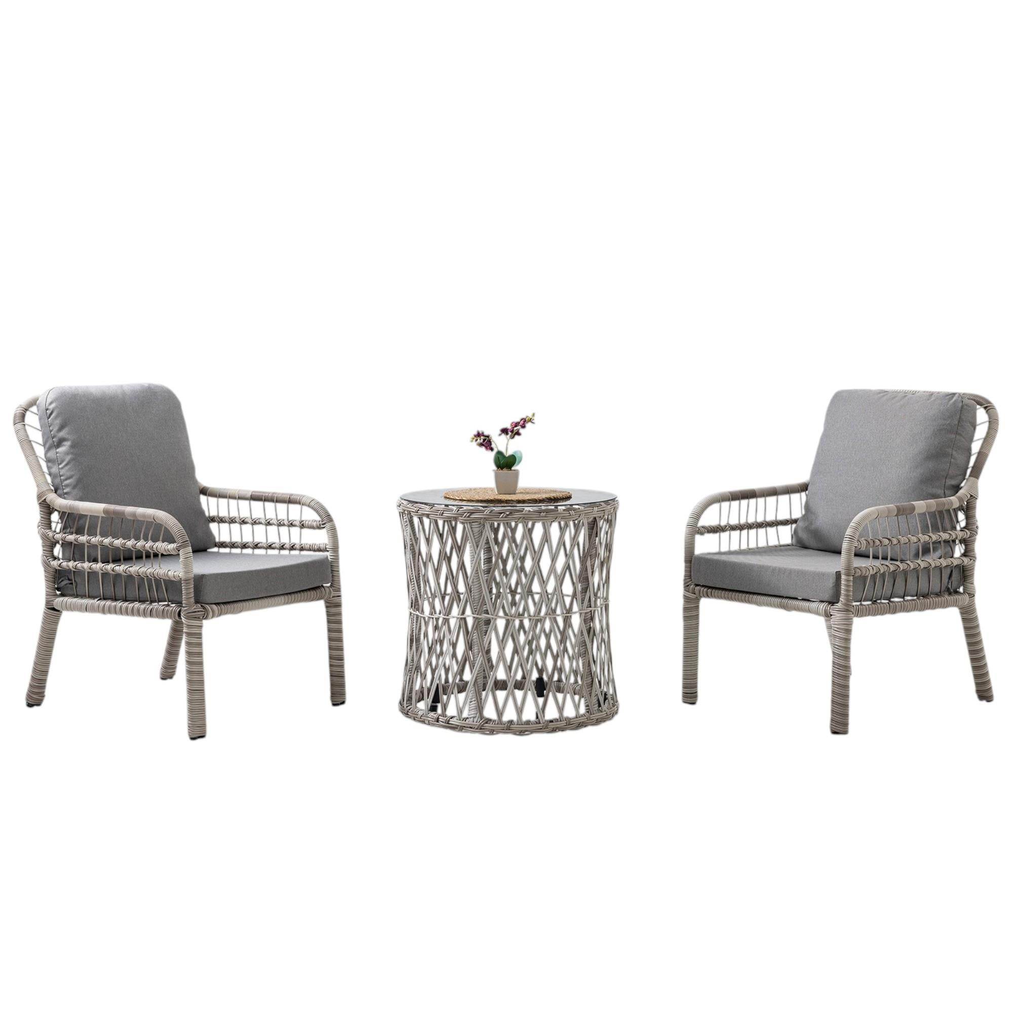 Capri Swing Pisa Tekli Rattan Bahçe Balkon Oturma Grubu | Beyaz | 702