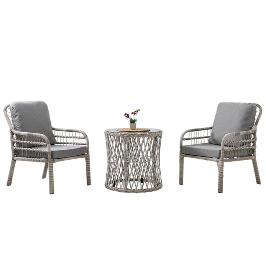 Capri Swing Pisa Tekli Rattan Bahçe Balkon Oturma Grubu | Beyaz | 702