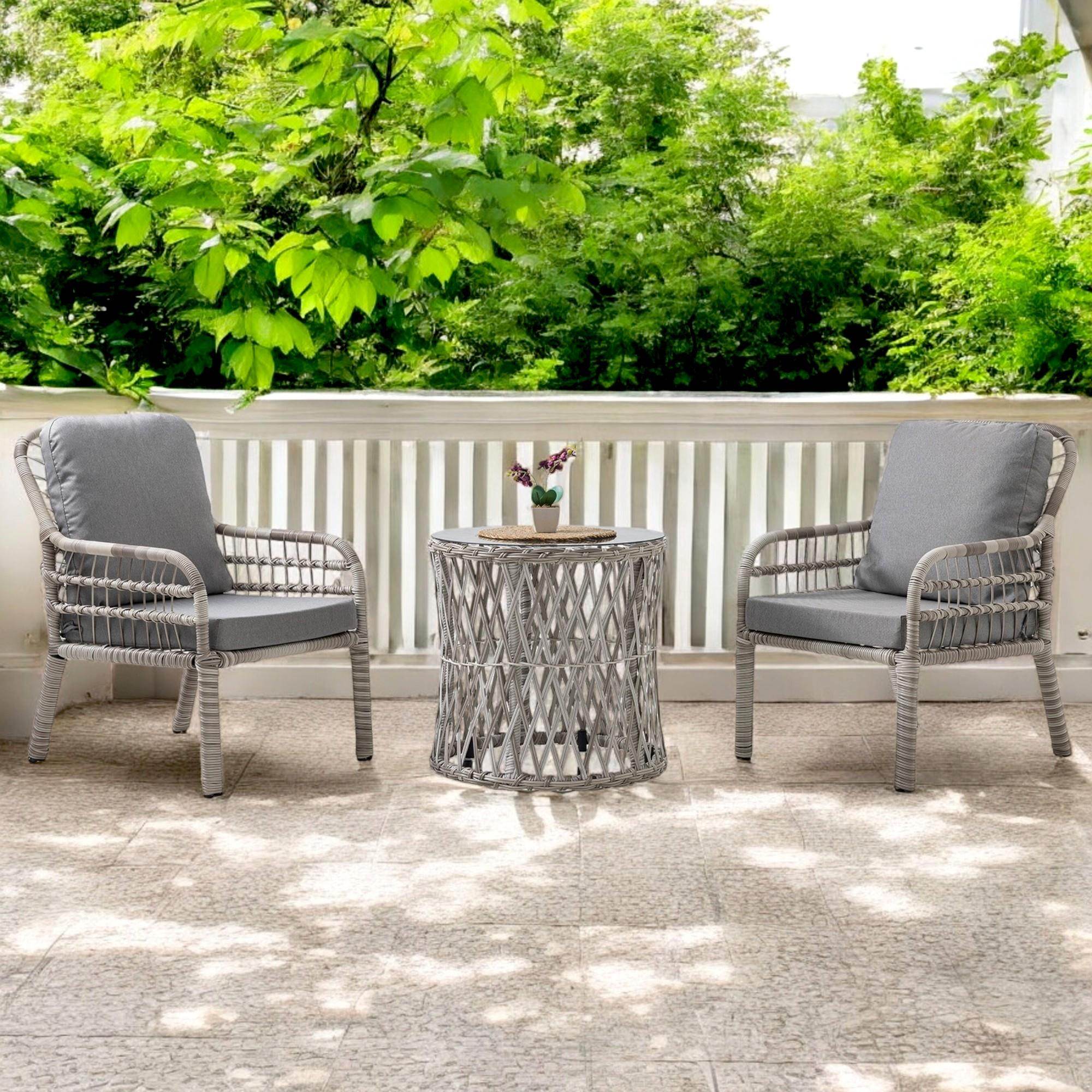 Capri Swing Pisa Tekli Rattan Bahçe Balkon Oturma Grubu | Beyaz | 702