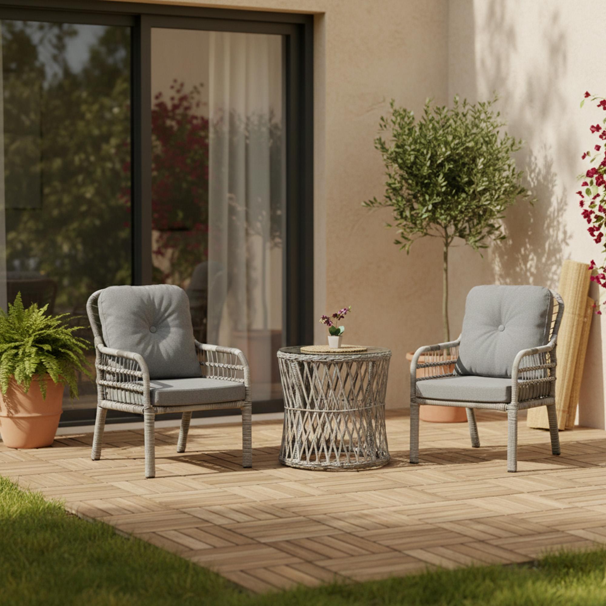 Capri Swing Pisa Tekli Rattan Bahçe Balkon Oturma Grubu | Beyaz | 702