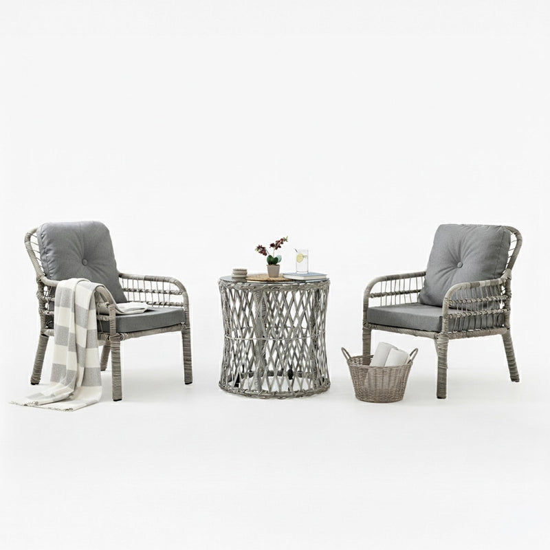 Capri Swing Pisa Tekli Rattan Bahçe Balkon Oturma Grubu | Beyaz | 702