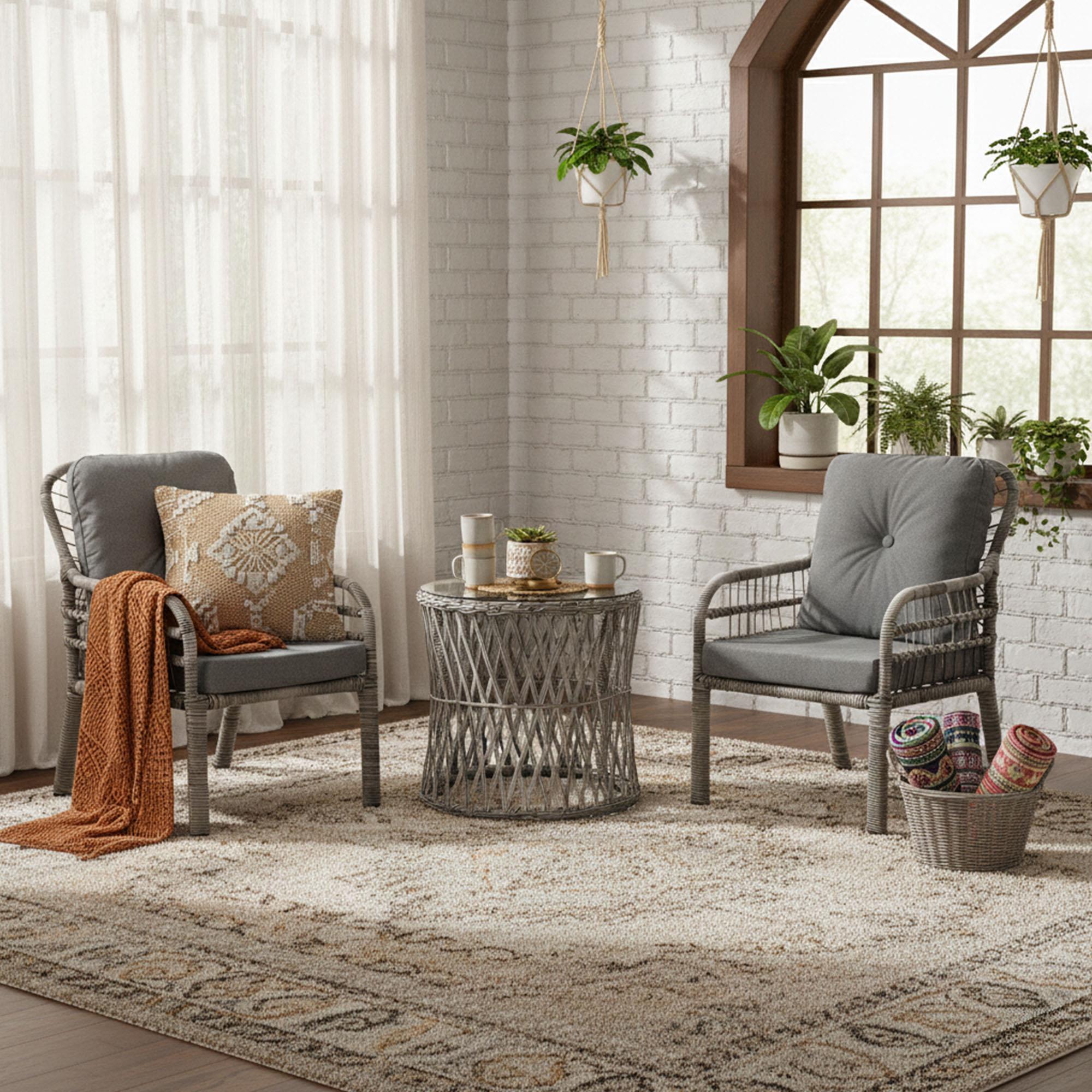 Capri Swing Pisa Tekli Rattan Bahçe Balkon Oturma Grubu | Beyaz | 702