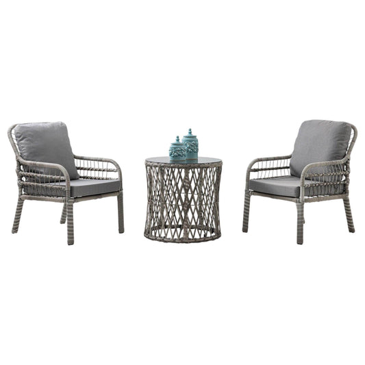 Capri Swing Pisa Tekli Rattan Bahçe Balkon Oturma Grubu | Gri | 700