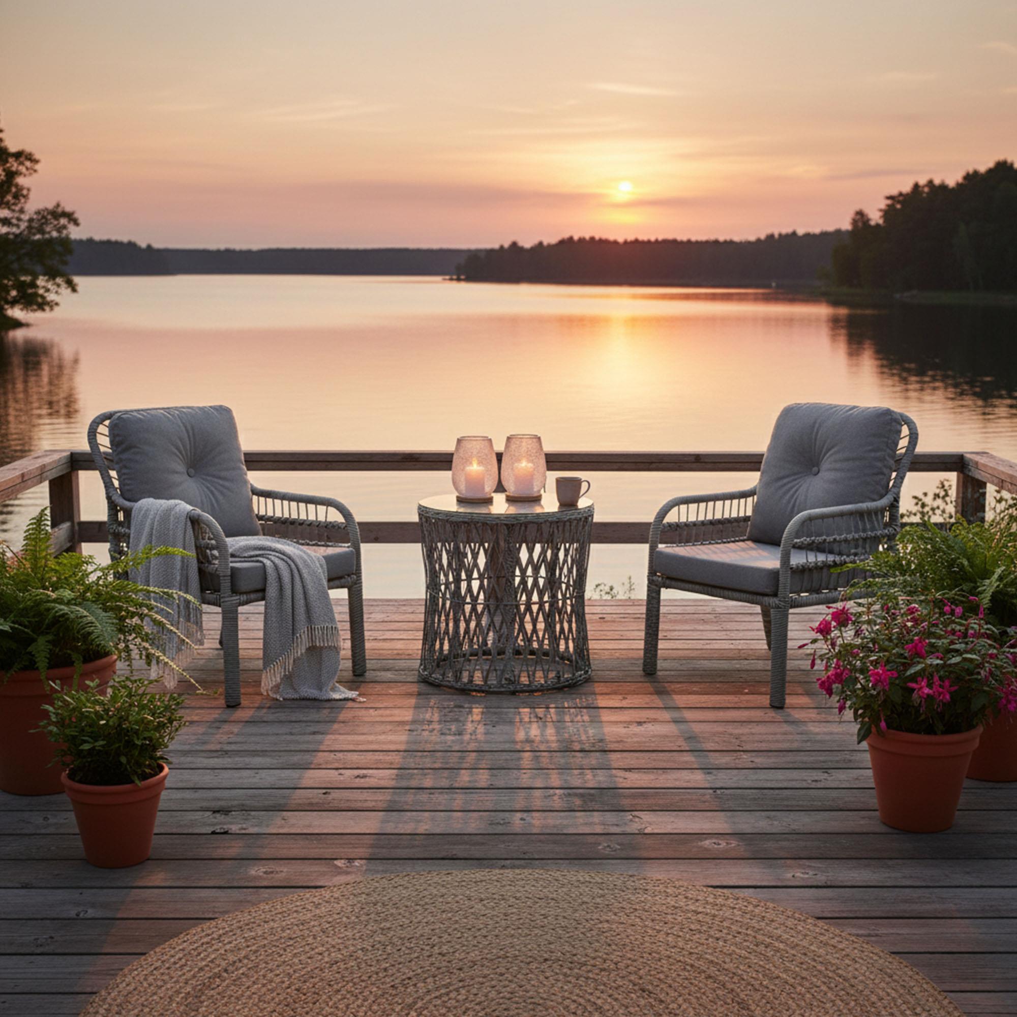 Capri Swing Pisa Tekli Rattan Bahçe Balkon Oturma Grubu | Gri | 700