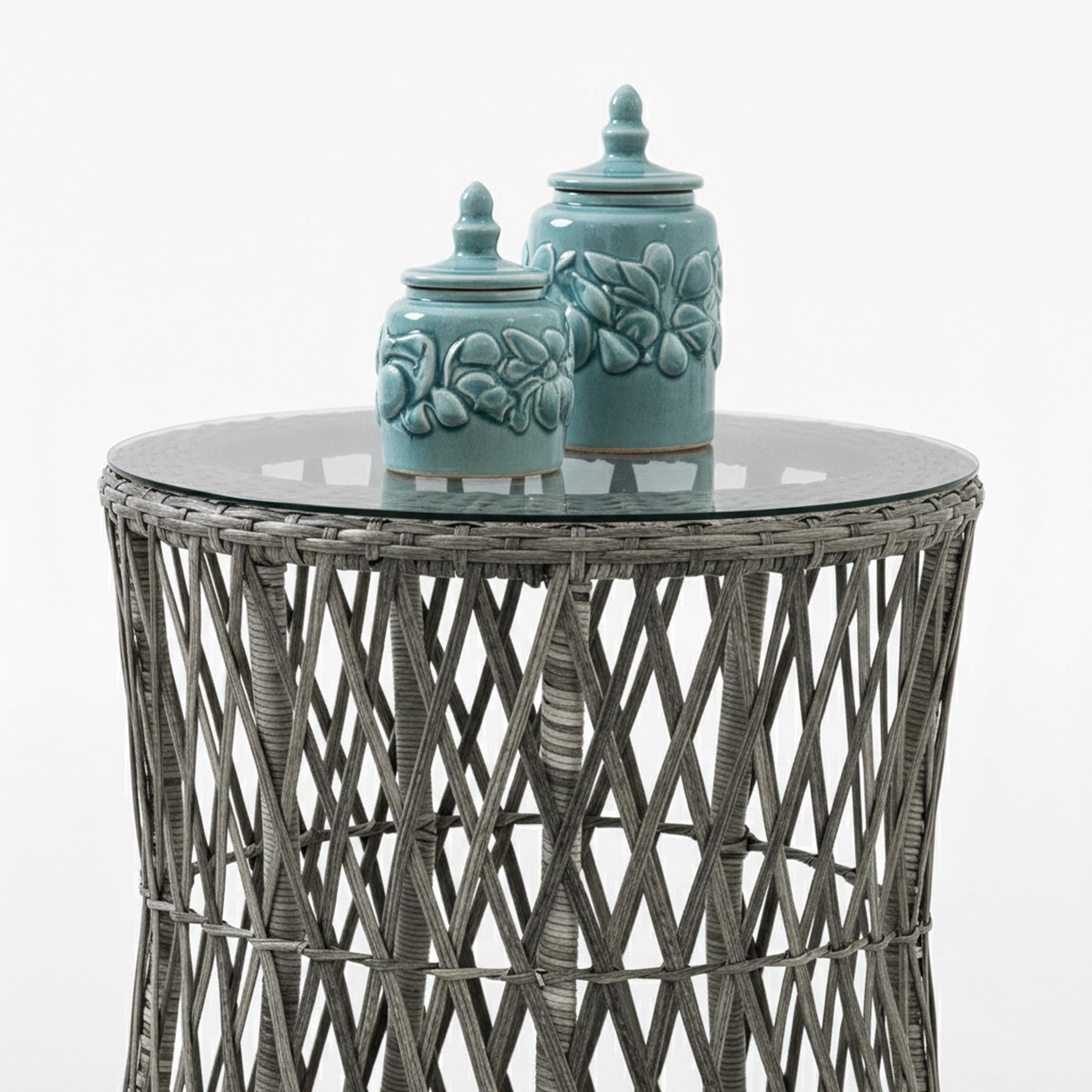 Capri Swing Pisa Tekli Rattan Bahçe Balkon Oturma Grubu | Gri | 700