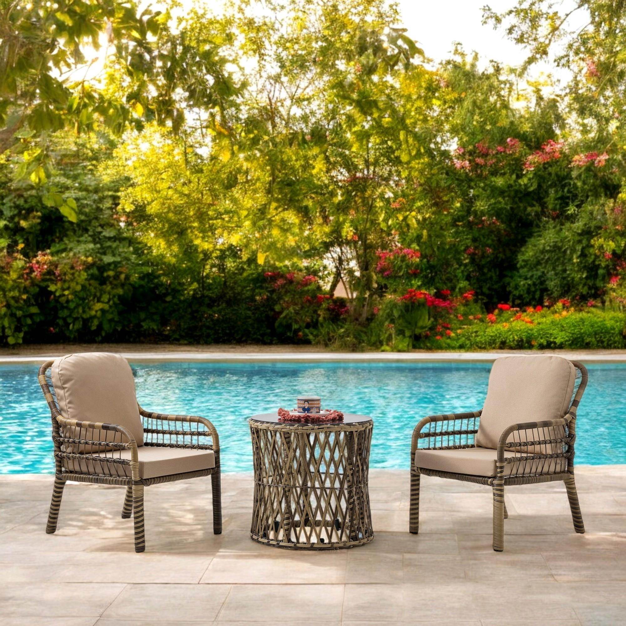 Capri Swing Pisa Tekli Rattan Balkon Oturma Grubu | Açık Kahve | 703