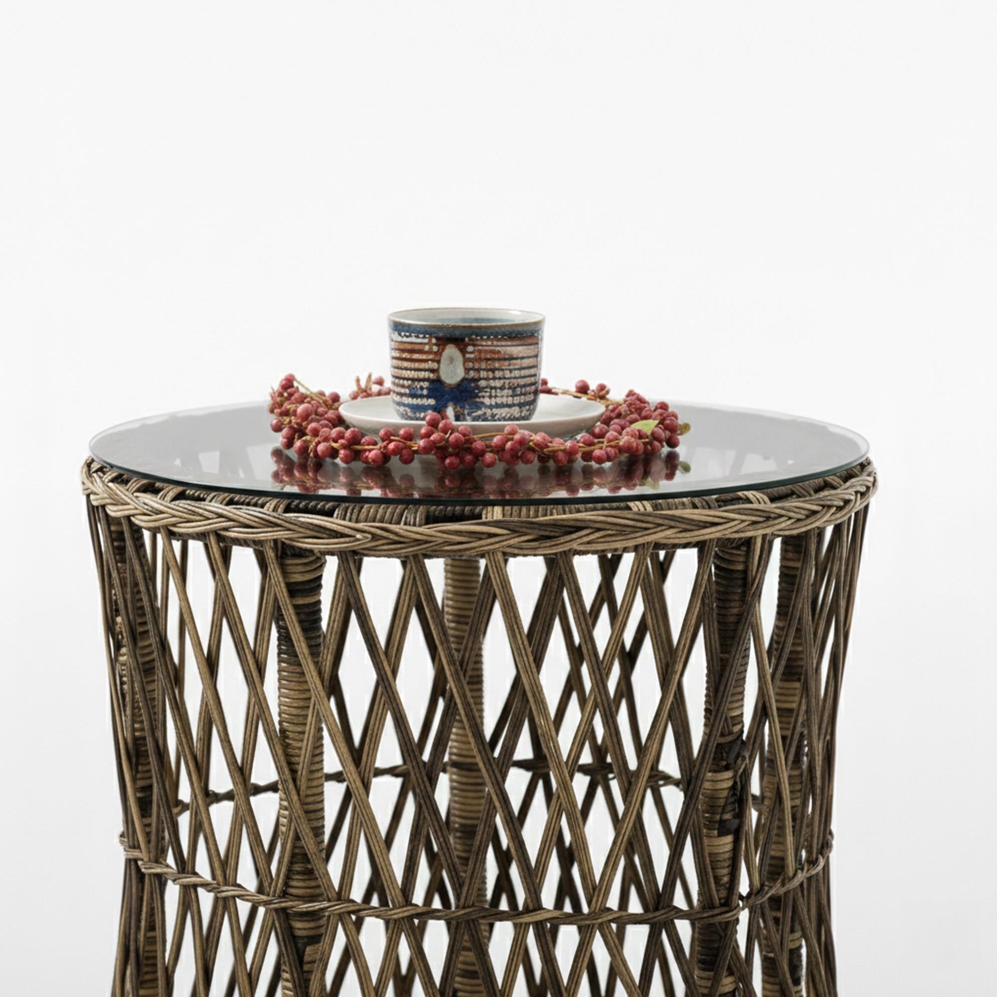 Capri Swing Pisa Tekli Rattan Balkon Oturma Grubu | Açık Kahve | 703