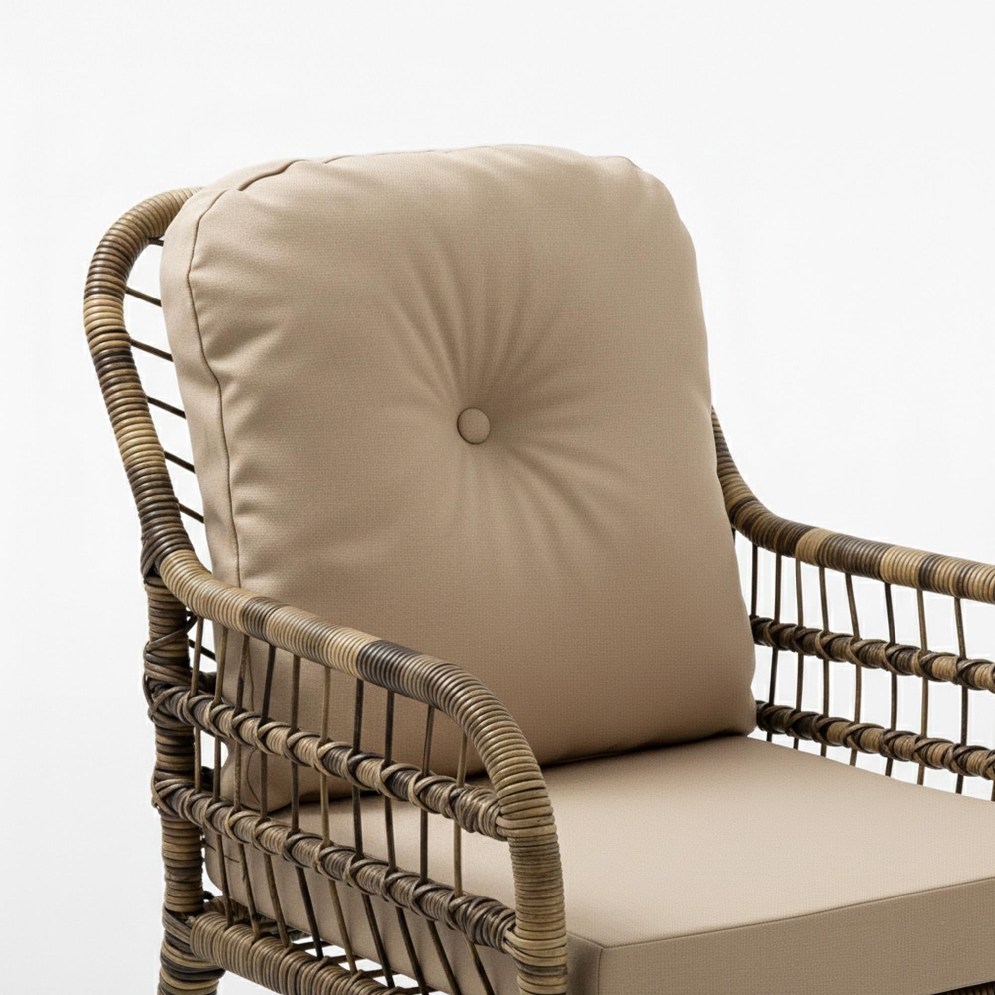 Capri Swing Pisa Tekli Rattan Balkon Oturma Grubu | Açık Kahve | 703