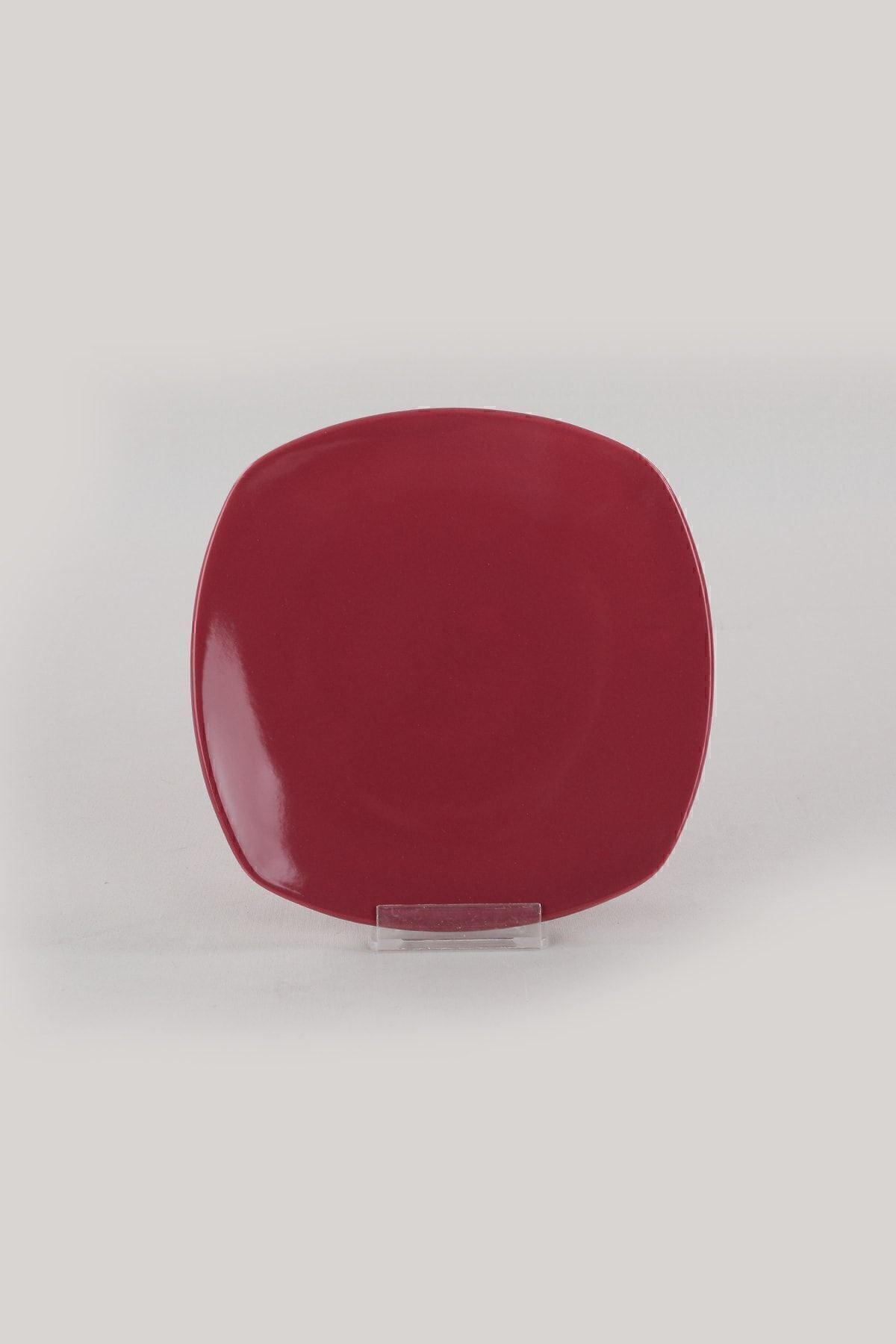 Carmen Kırmızı Köşem Pasta Tabağı 22 Cm 6 Adet