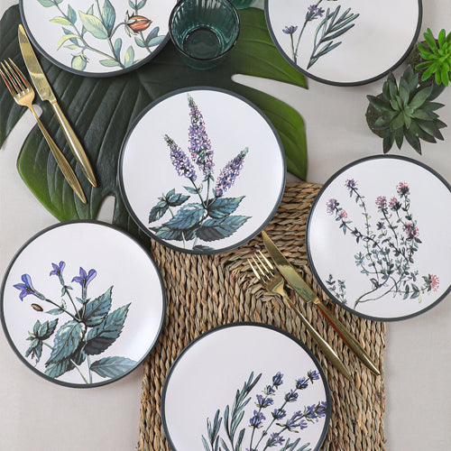 Keraart Çiçek Bahçesi Pasta Tabağı 20 Cm 6 Adet - 18938-39-40-41-42-43