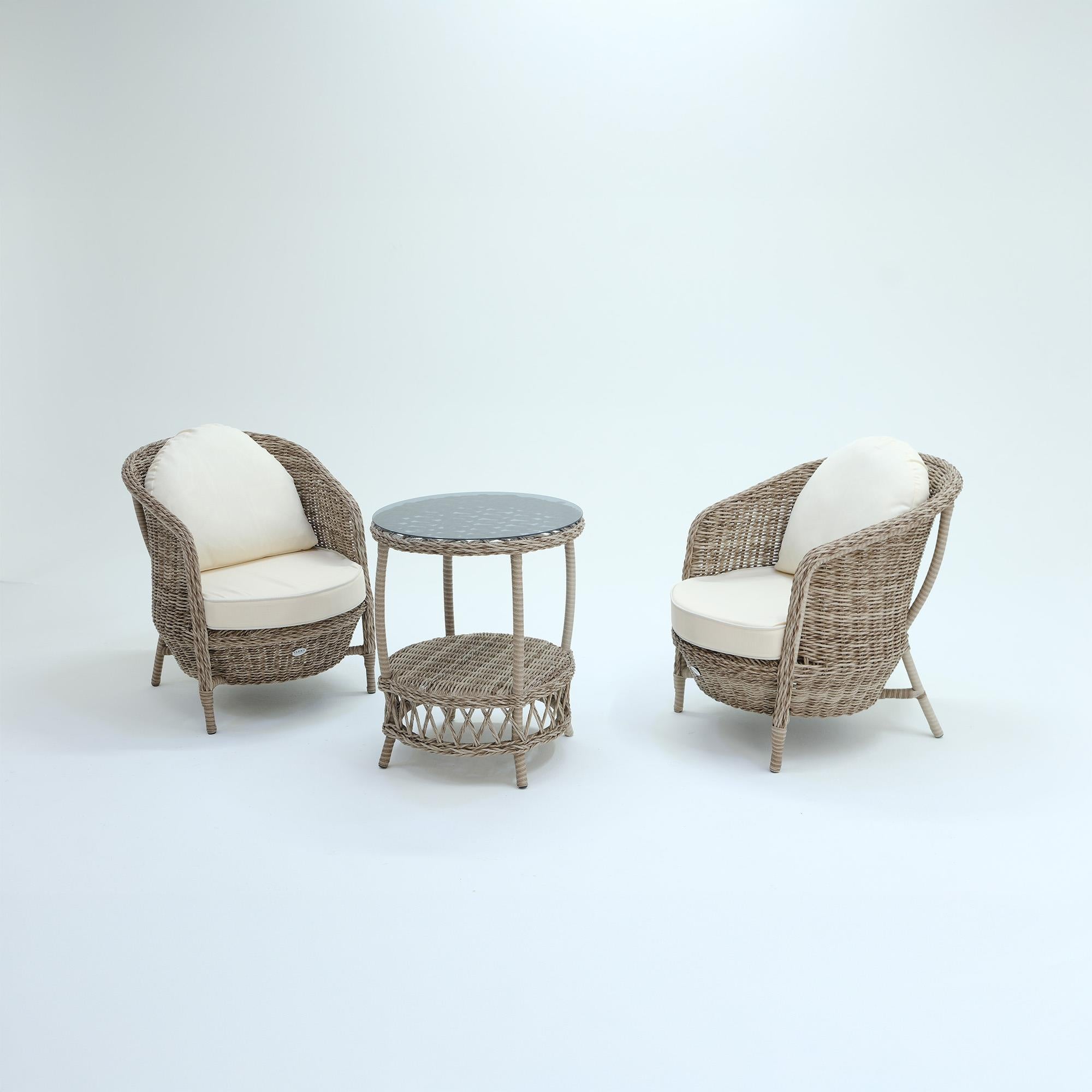 Conjunto Rattan Dedikodu Balkon Bahçe Takımı | 2+1 | Rehome