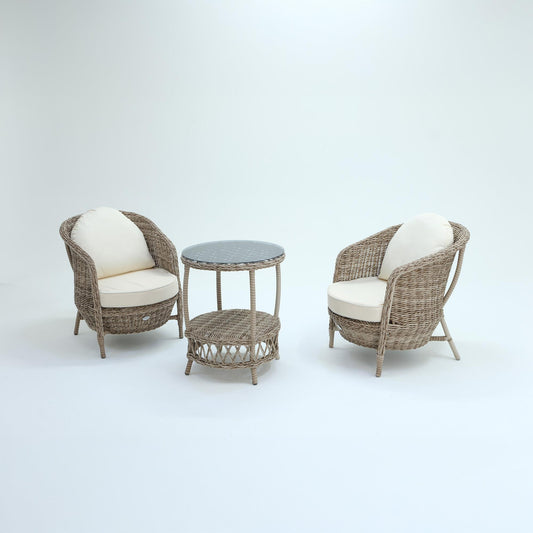 Conjunto Rattan Dedikodu Balkon Bahçe Takımı | 2+1 | Rehome