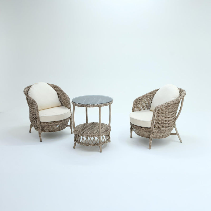 Conjunto Rattan Dedikodu Balkon Bahçe Takımı | 2+1 | Rehome
