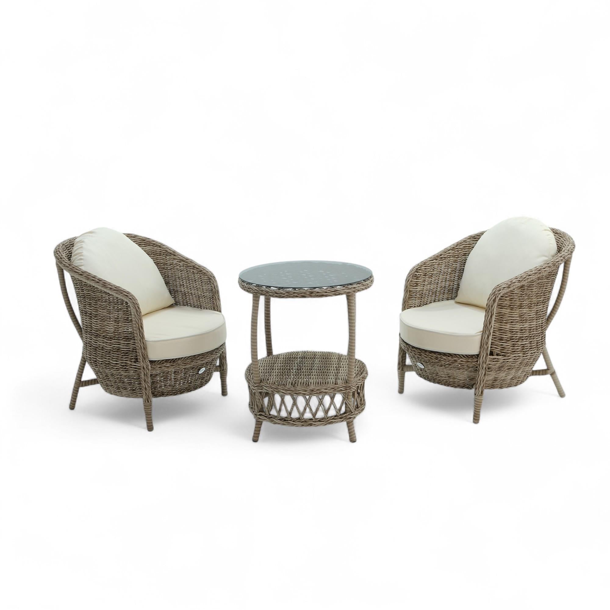 Conjunto Rattan Dedikodu Balkon Bahçe Takımı | 2+1 | Rehome