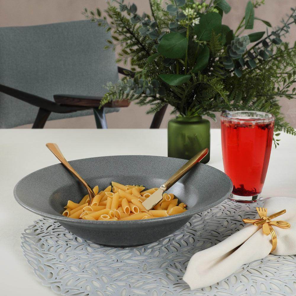 Delta Taş Mat Gri Makarna Tabağı 26 Cm - 644
