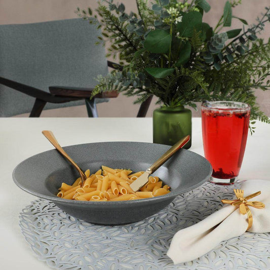 Delta Taş Mat Gri Makarna Tabağı 26 Cm - 644