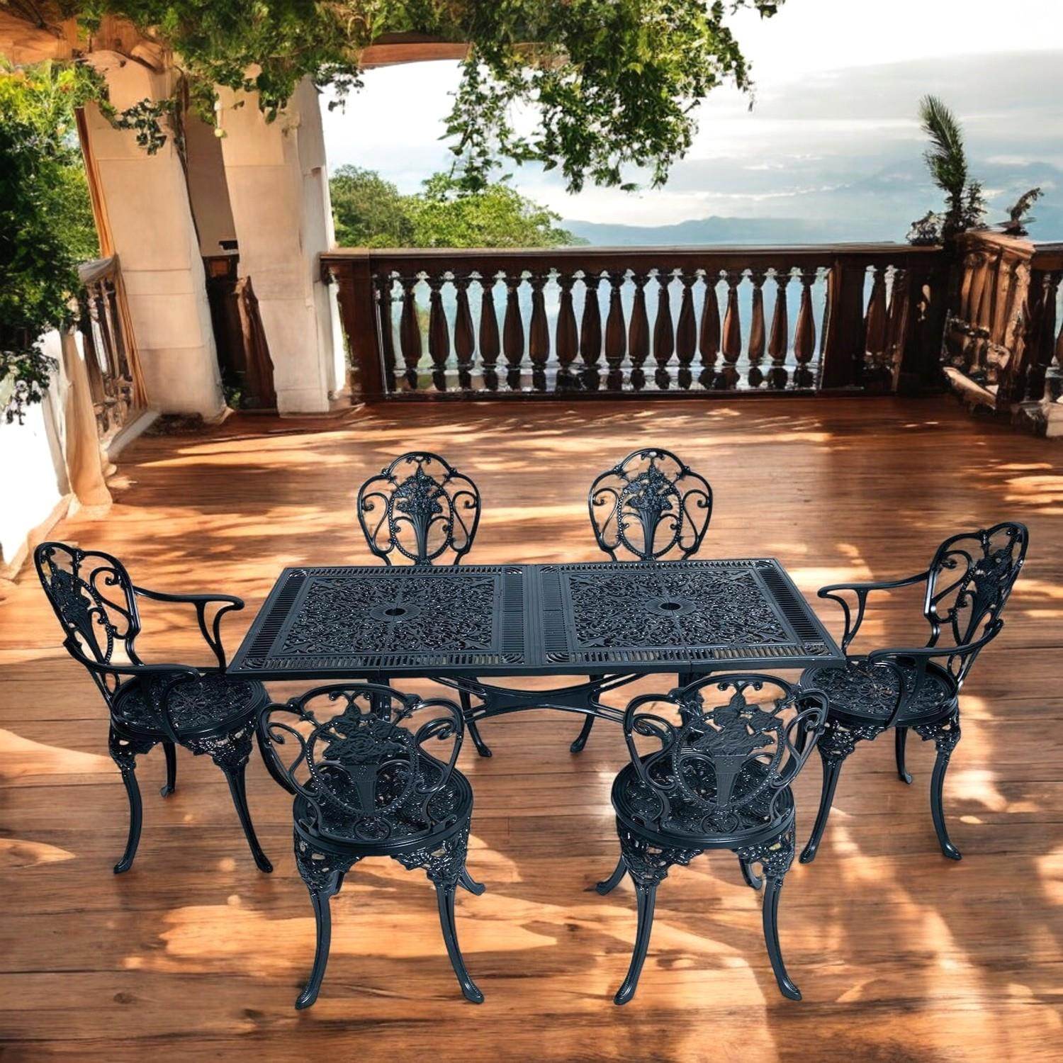 Alüminyum Masa Sandalye Takımı | CG734 | Döküm Bahçe Masa Takımı