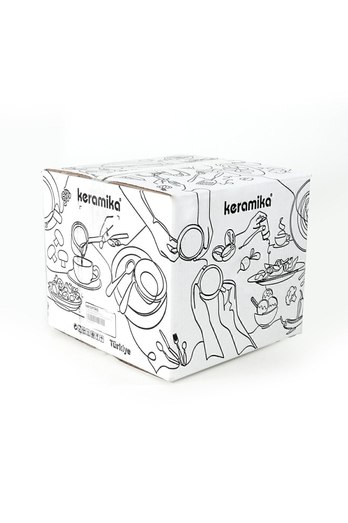 Ege Mat Siyah Yemek Takımı 12 Parça 4 Kişilik