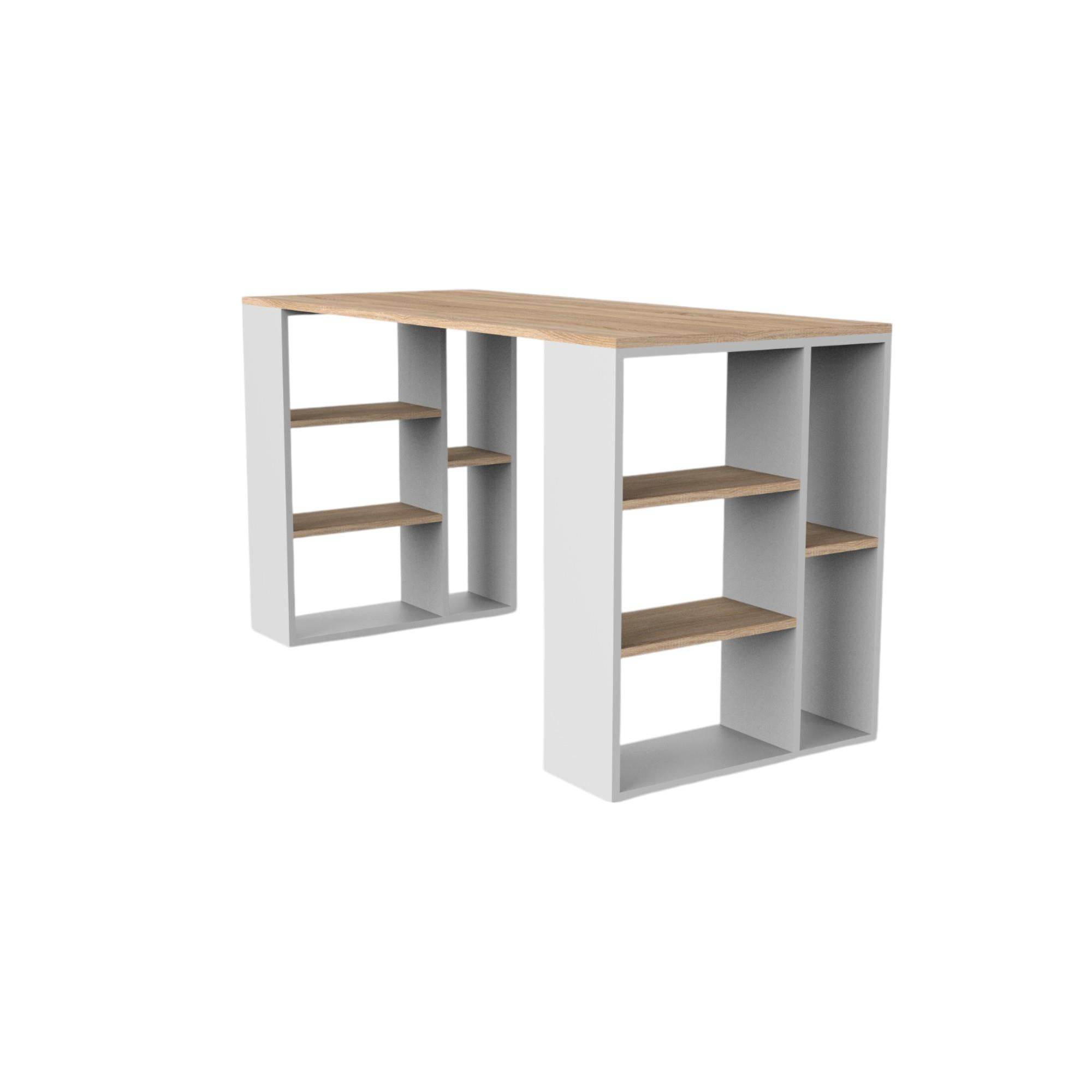 Equinox Çalışma Masası | Balfa Raflı Masa | 140 cm