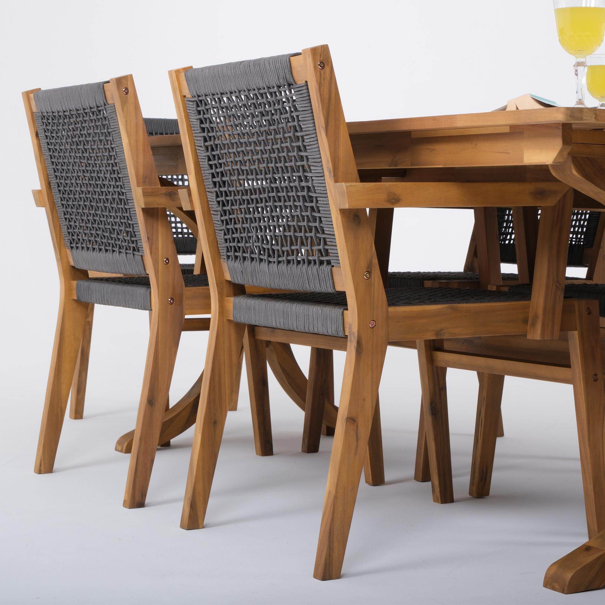 Fiume Altı Kişilik Ahşap Bahçe Masa Takımı | Rehome