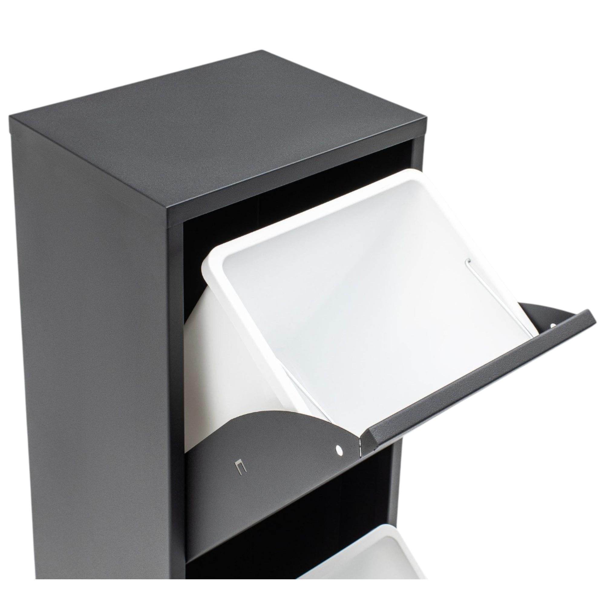 FlexBox 3 Kapaklı Çok Amaçlı Mutfak Dolabı | 3 Bölmeli Çöp Kovası