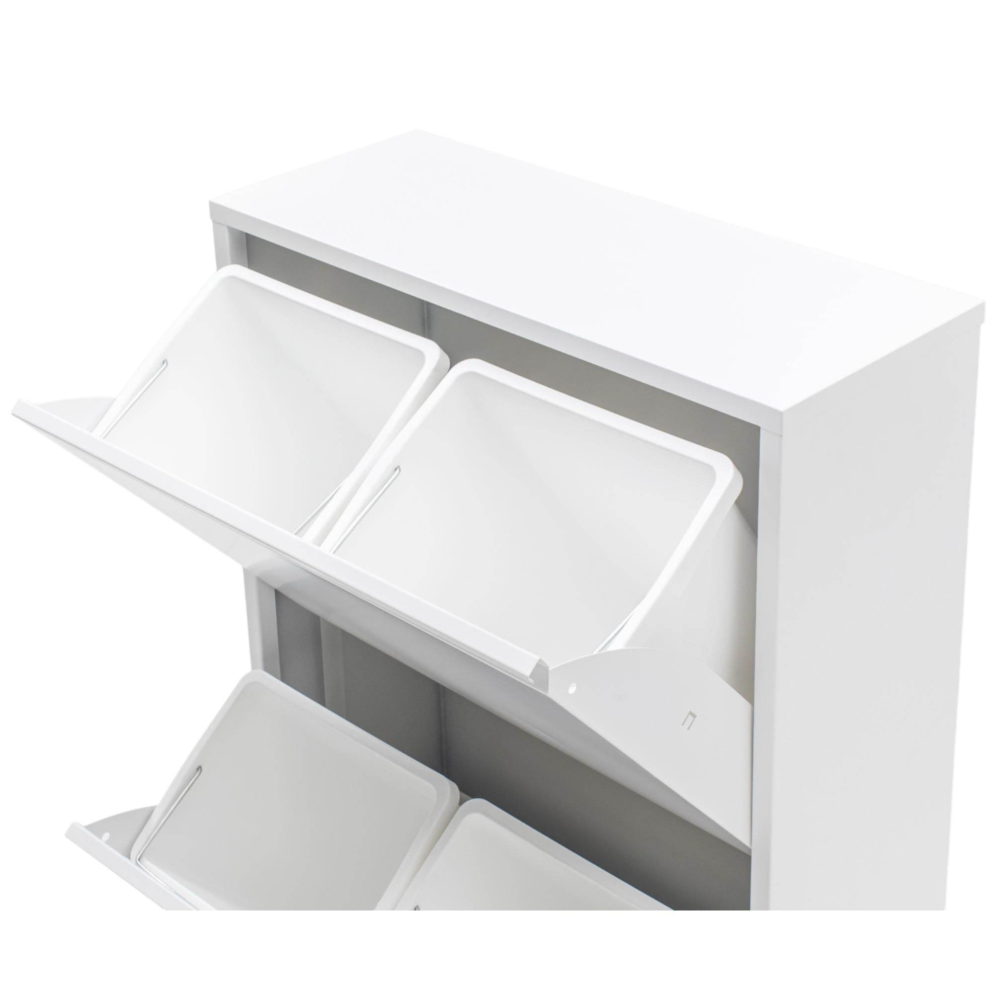 FlexBox 4 Bölmeli Çok Amaçlı Dolap | 2 Kapaklı Erzak Dolabı