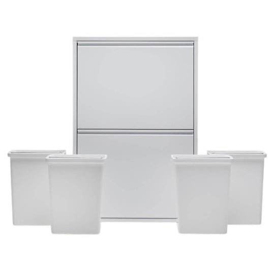 FlexBox 4 Bölmeli Çok Amaçlı Dolap | 2 Kapaklı Erzak Dolabı