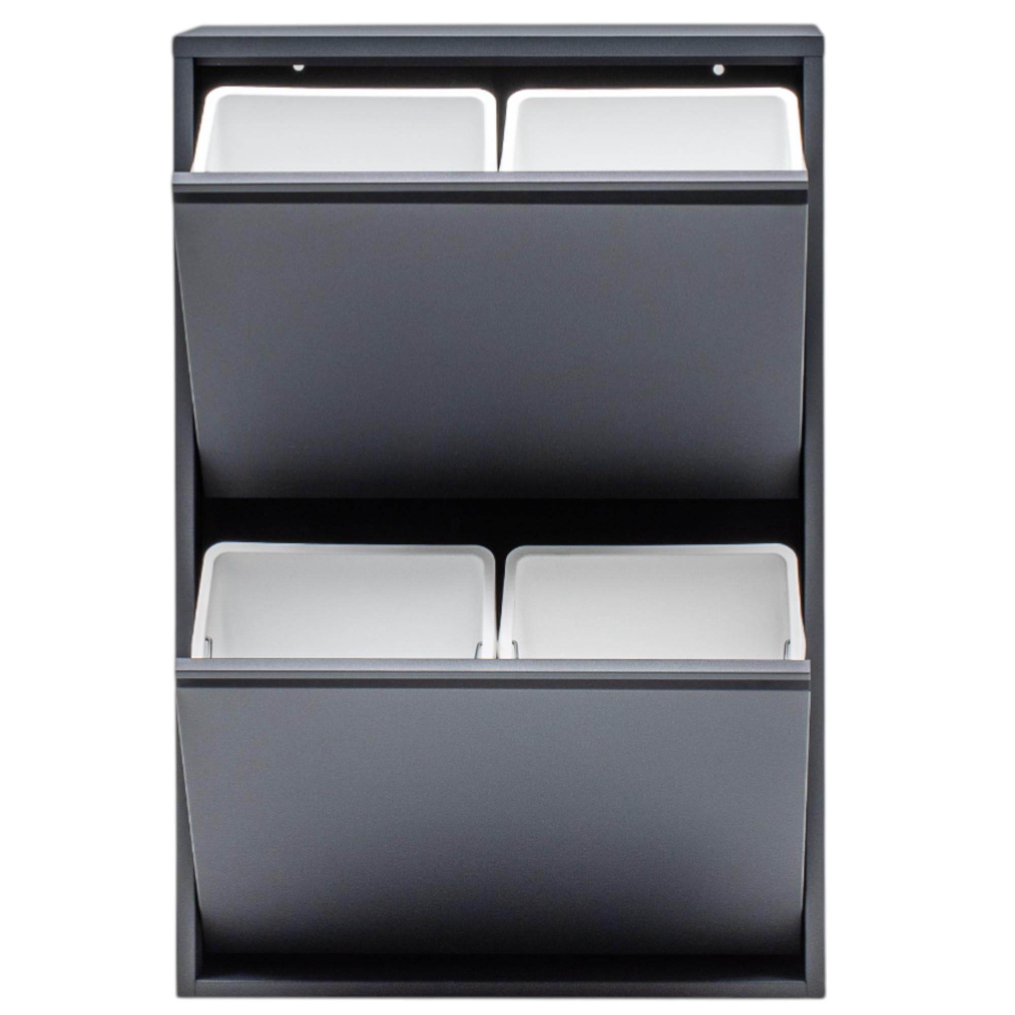 FlexBox 4 Bölmeli Çok Amaçlı Mutfak Dolabı | 2 Kapaklı Çöp Kovası