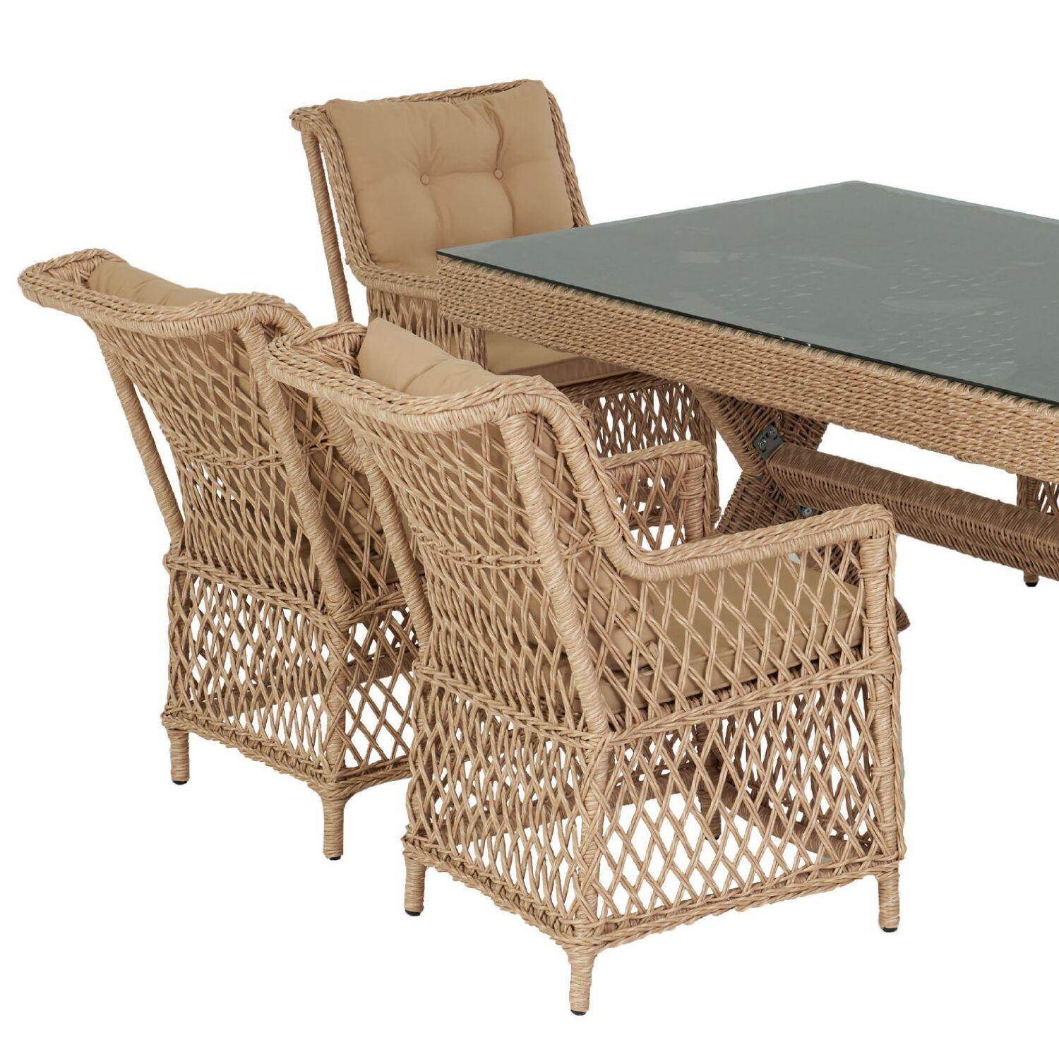 Flexy Roza Rio 100x200 Masalı Bahçe Mobilya Takımı | 147 | Rehome