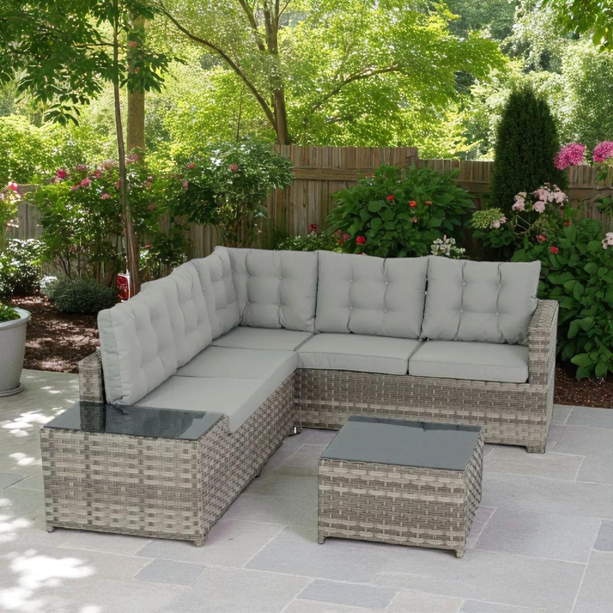 Flexy Zen Bahçe Köşe Mobilya Takımı | Rattan Bahçe Mobilyası | 708