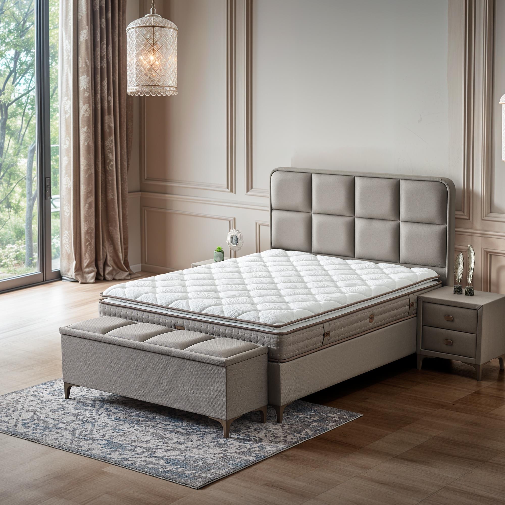 Fumat Baza Başlık Yatak Seti | Herkül Yay Teknolojili Yatak Takımı