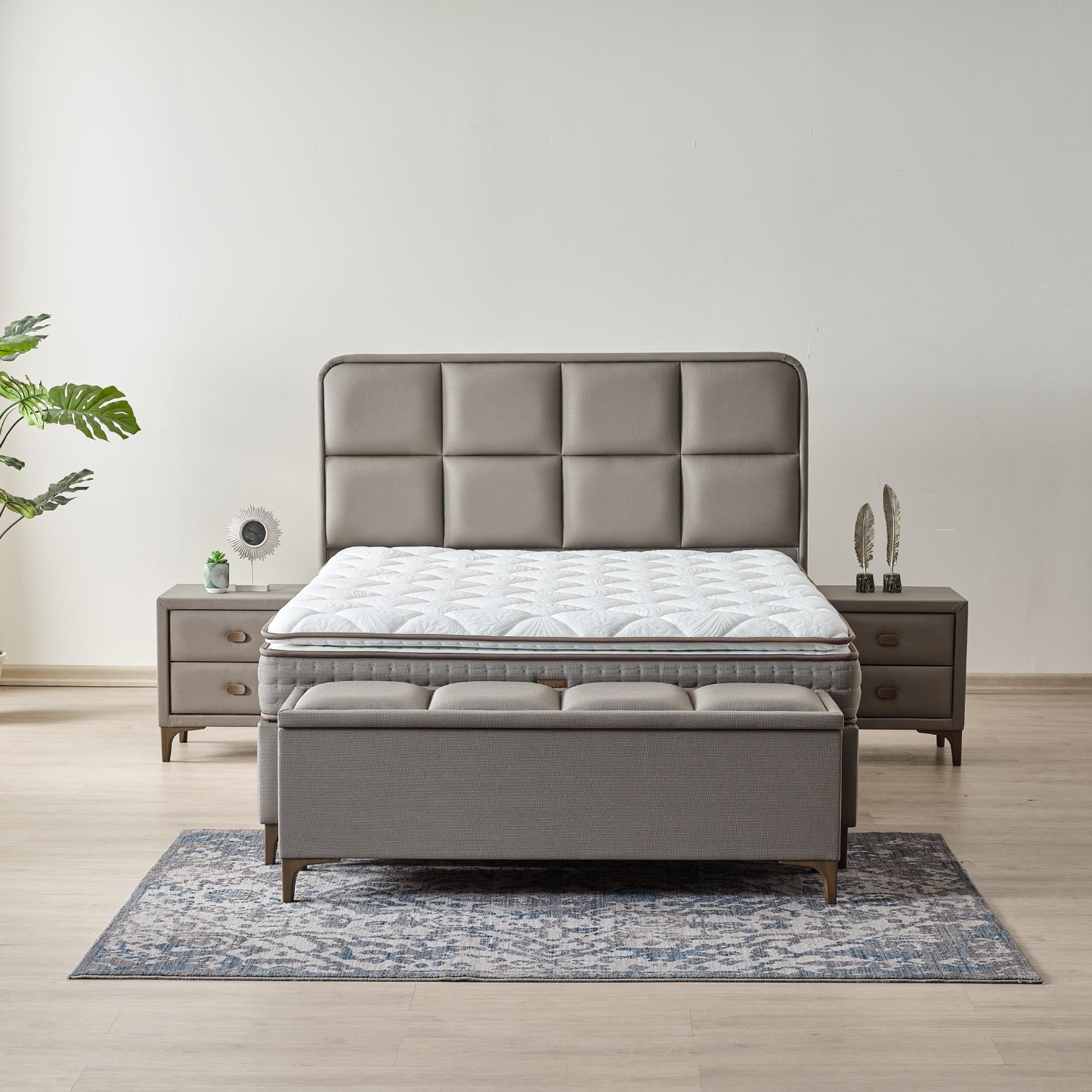 Fumat Baza Başlık Yatak Seti | Herkül Yay Teknolojili Yatak Takımı