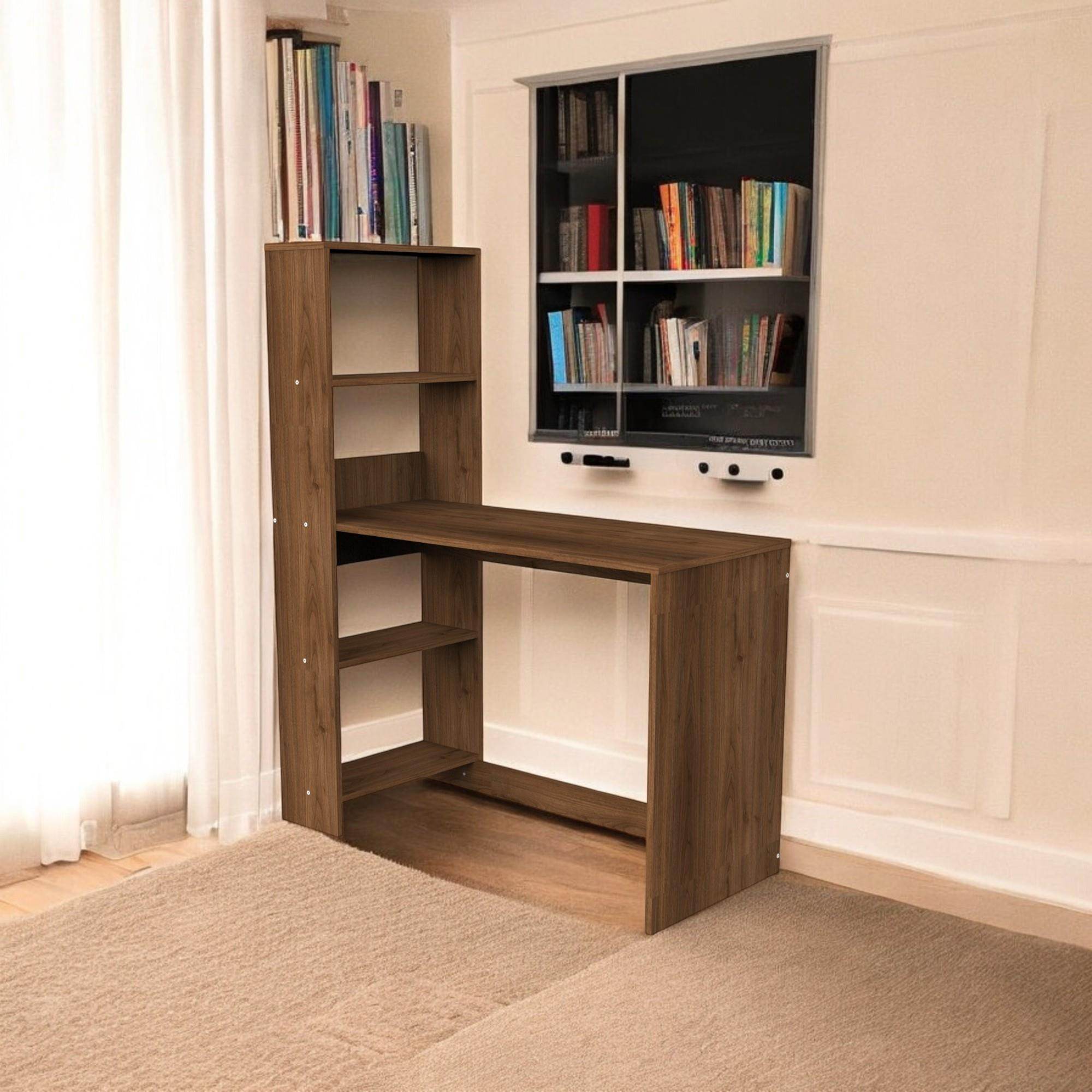 Fusion Kitaplıklı Çalışma Masası | Balfa Ofis Masası | 110x50x136