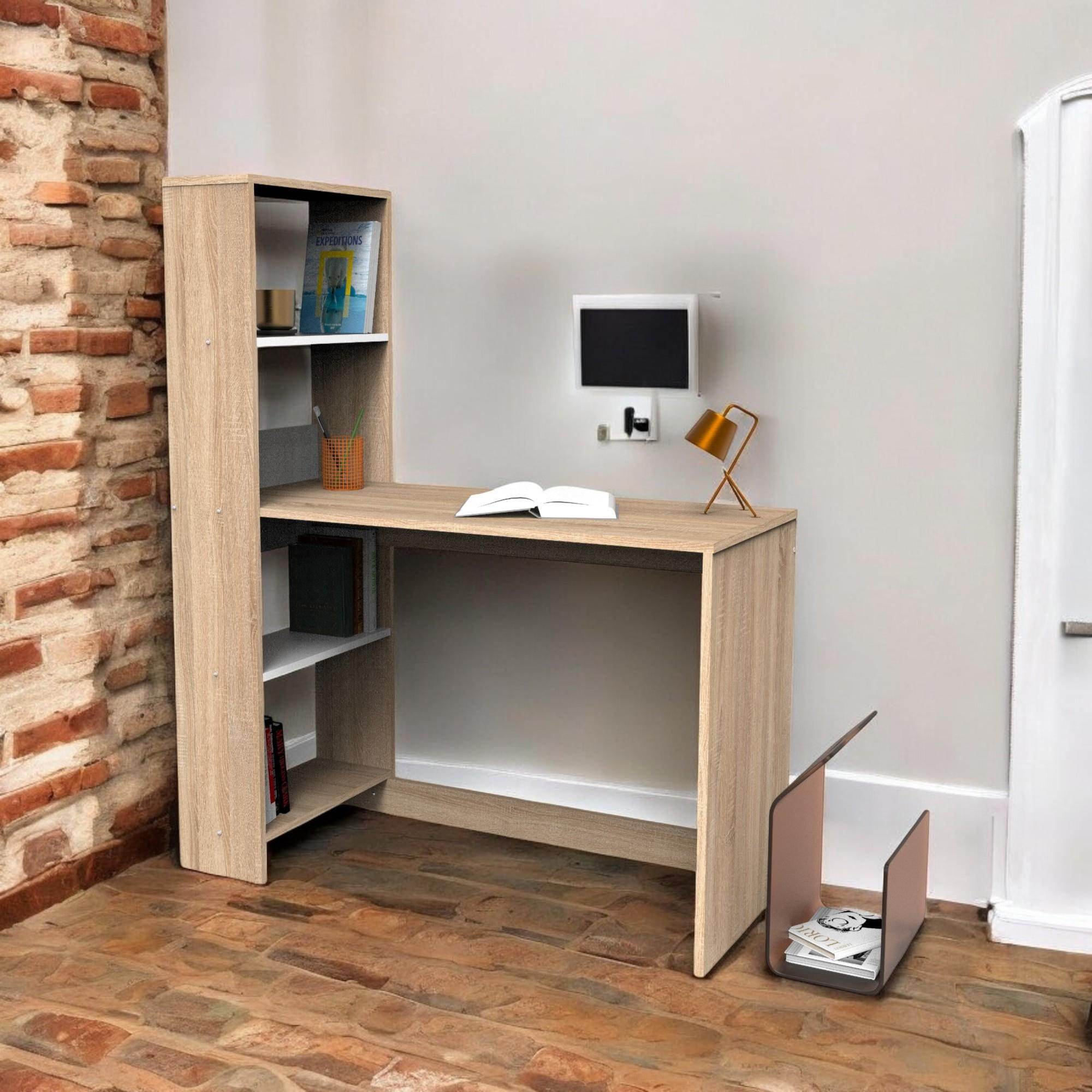 Fusion Kitaplıklı Çalışma Masası | Balfa Ofis Masası | 110x50x136