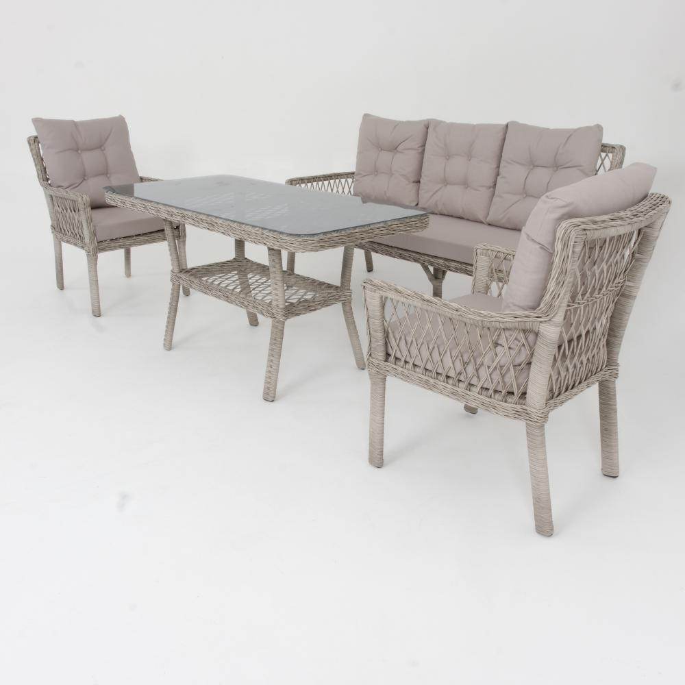 Fusion Üçlü Rattan Bahçe Oturma Grubu | Rehome