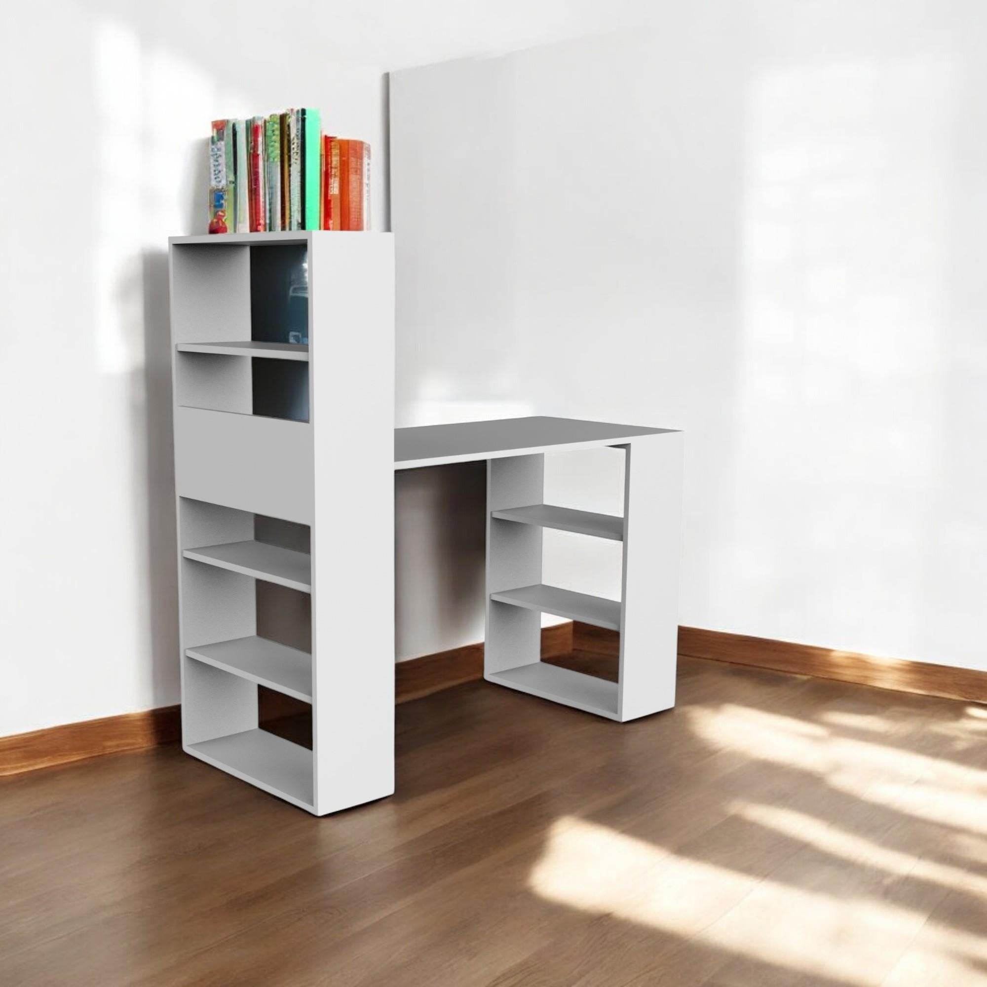 Fusion XL Kitaplıklı Çalışma Masası | Balfa Masalı Kitaplık | 120x55x122