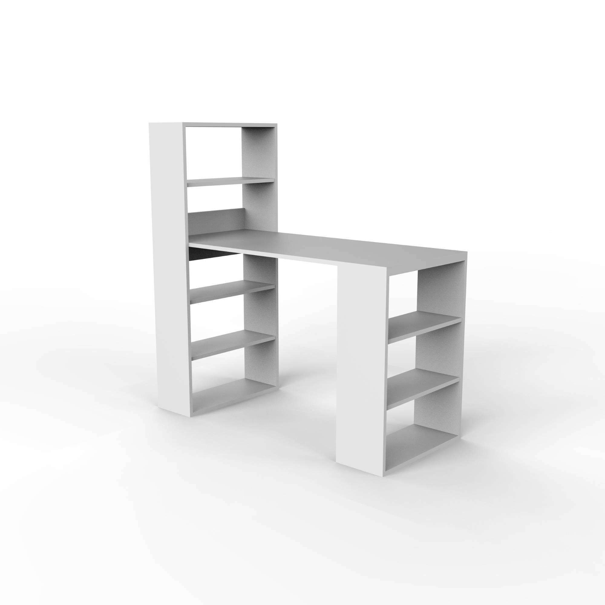 Fusion XL Kitaplıklı Çalışma Masası | Balfa Masalı Kitaplık | 120x55x122