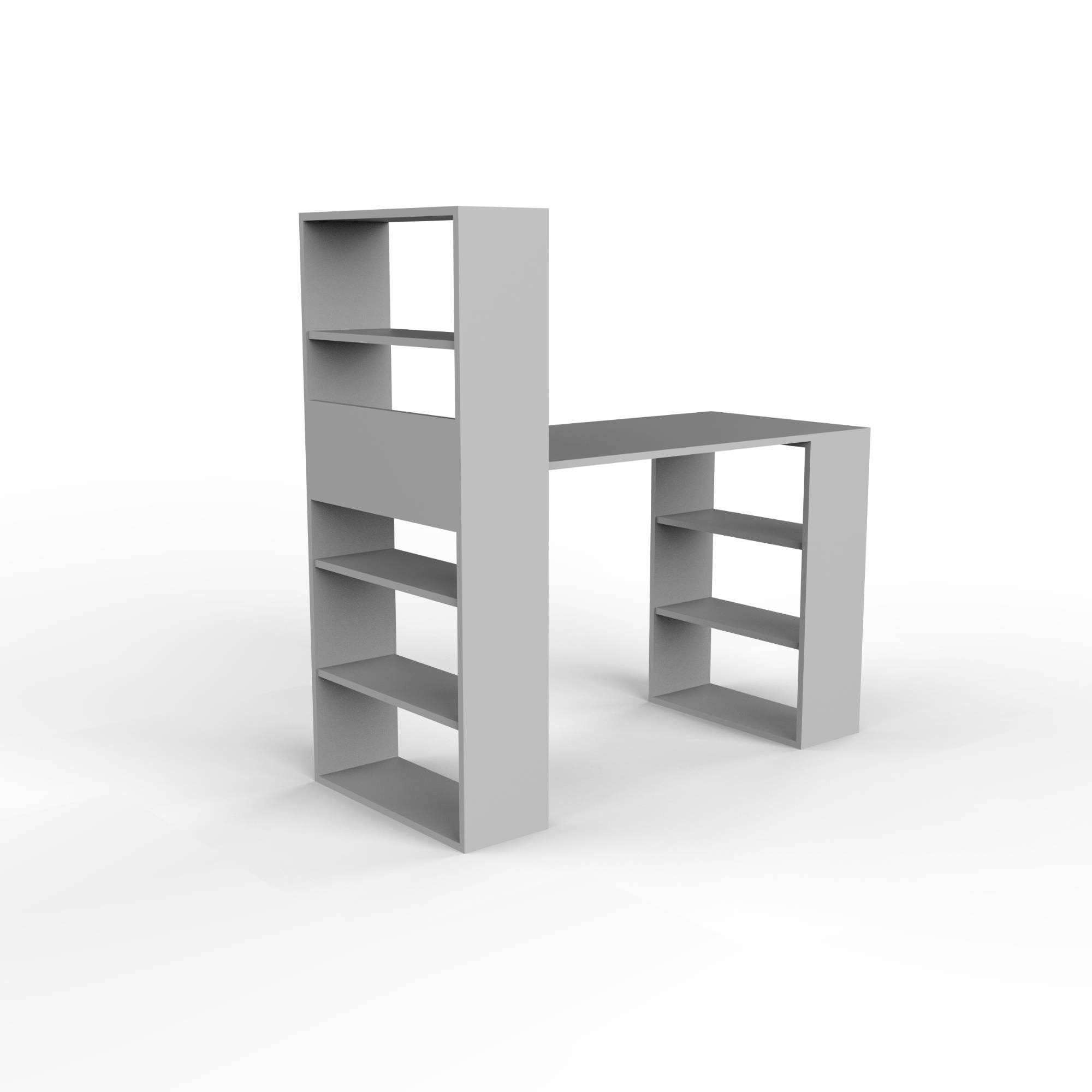 Fusion XL Kitaplıklı Çalışma Masası | Balfa Masalı Kitaplık | 120x55x122