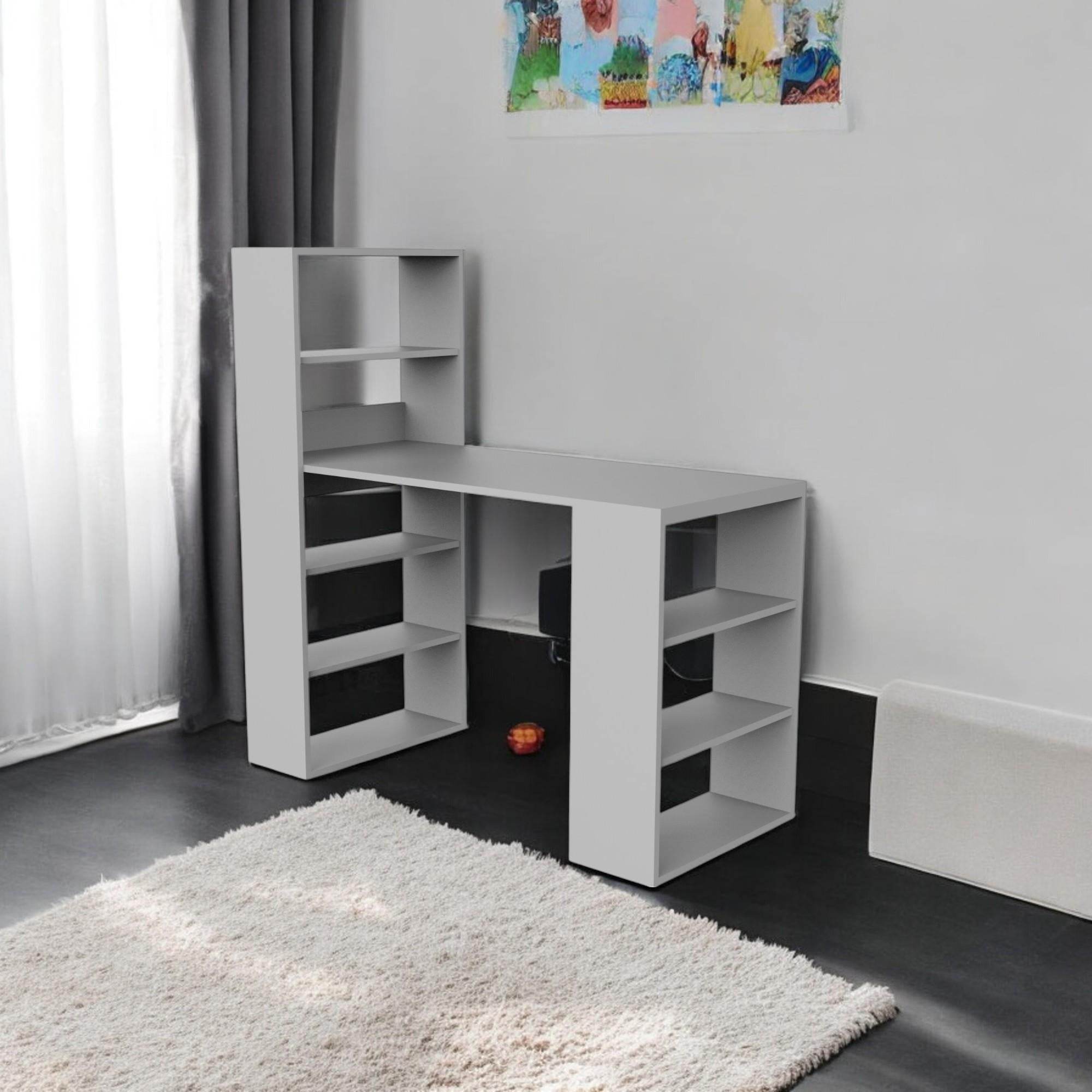 Fusion XL Kitaplıklı Çalışma Masası | Balfa Masalı Kitaplık | 120x55x122