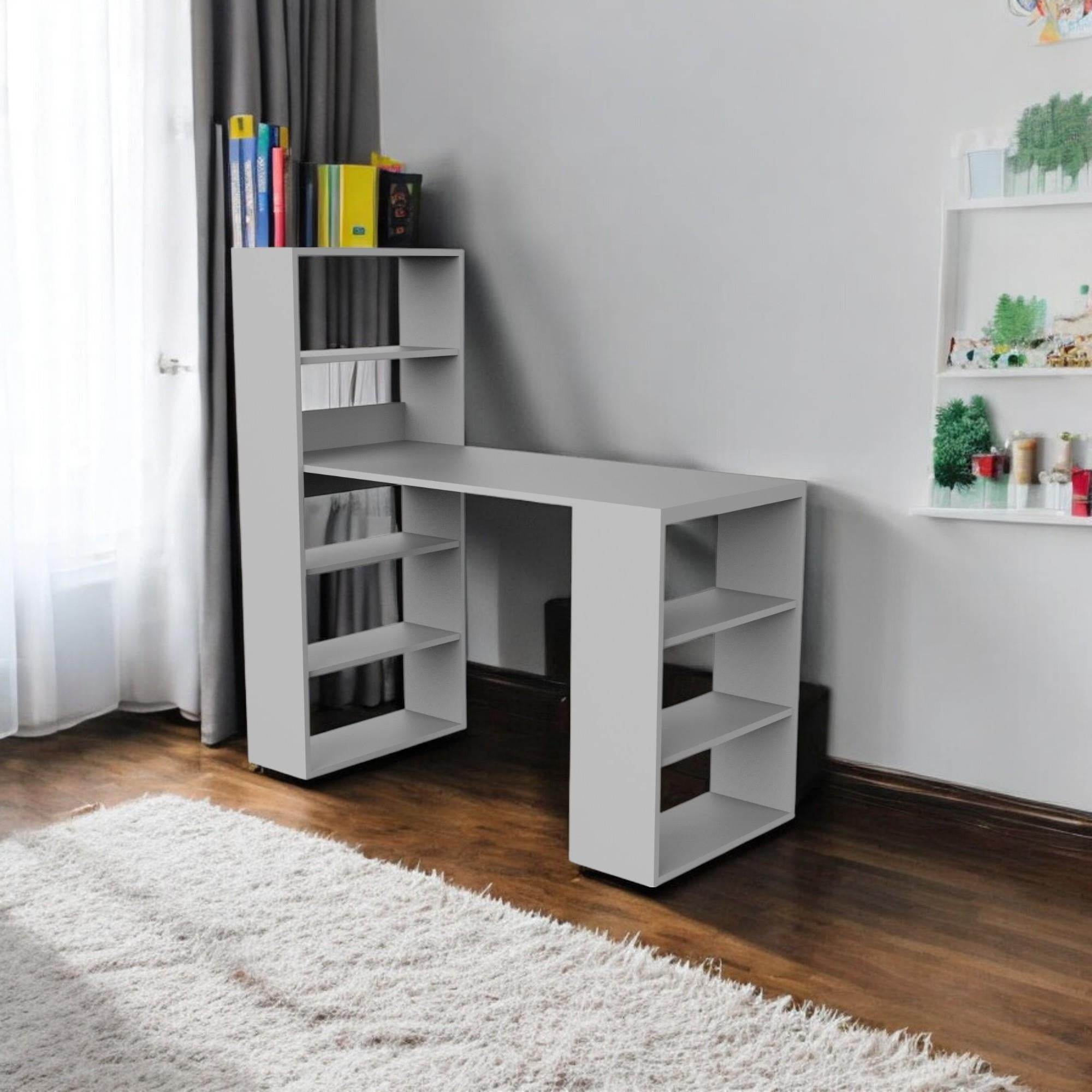 Fusion XL Kitaplıklı Çalışma Masası | Balfa Masalı Kitaplık | 120x55x122