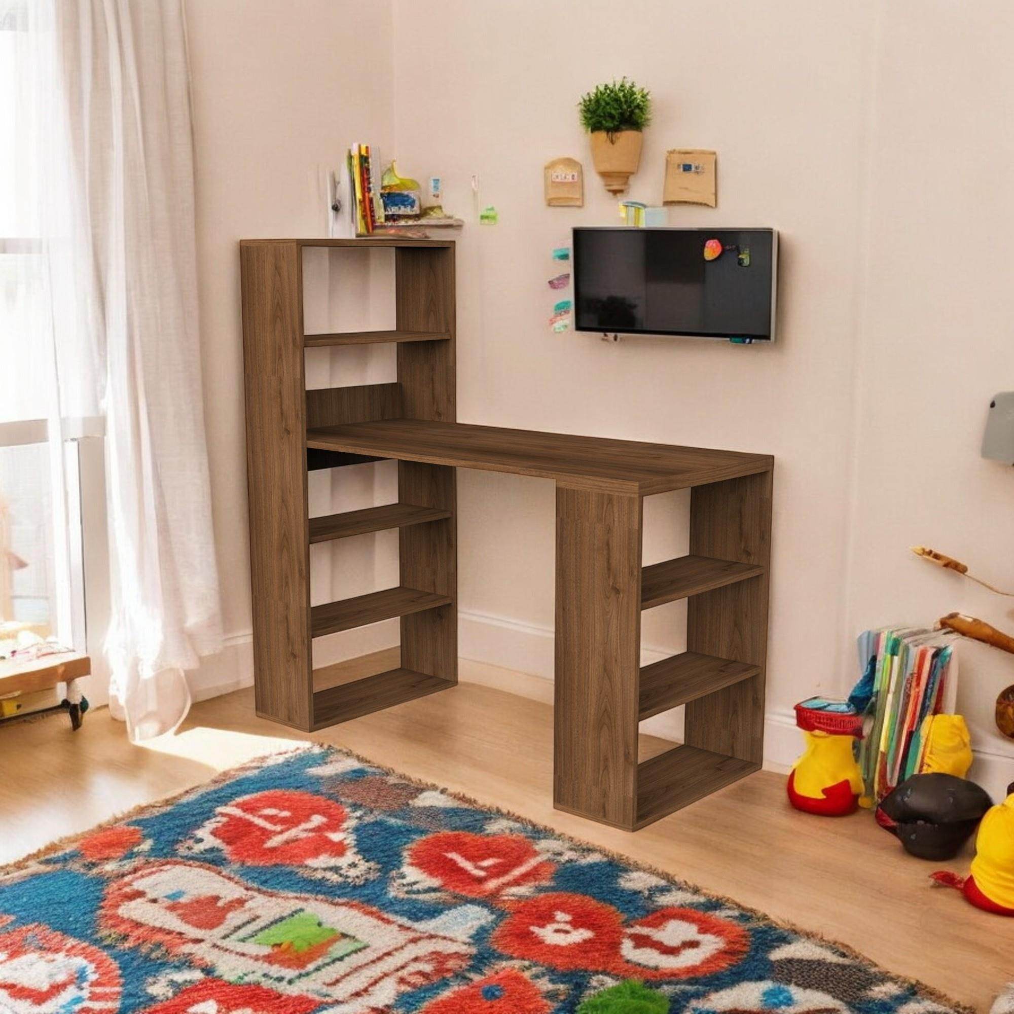 Fusion XL Kitaplıklı Çalışma Masası | Balfa Masalı Kitaplık | 120x55x122