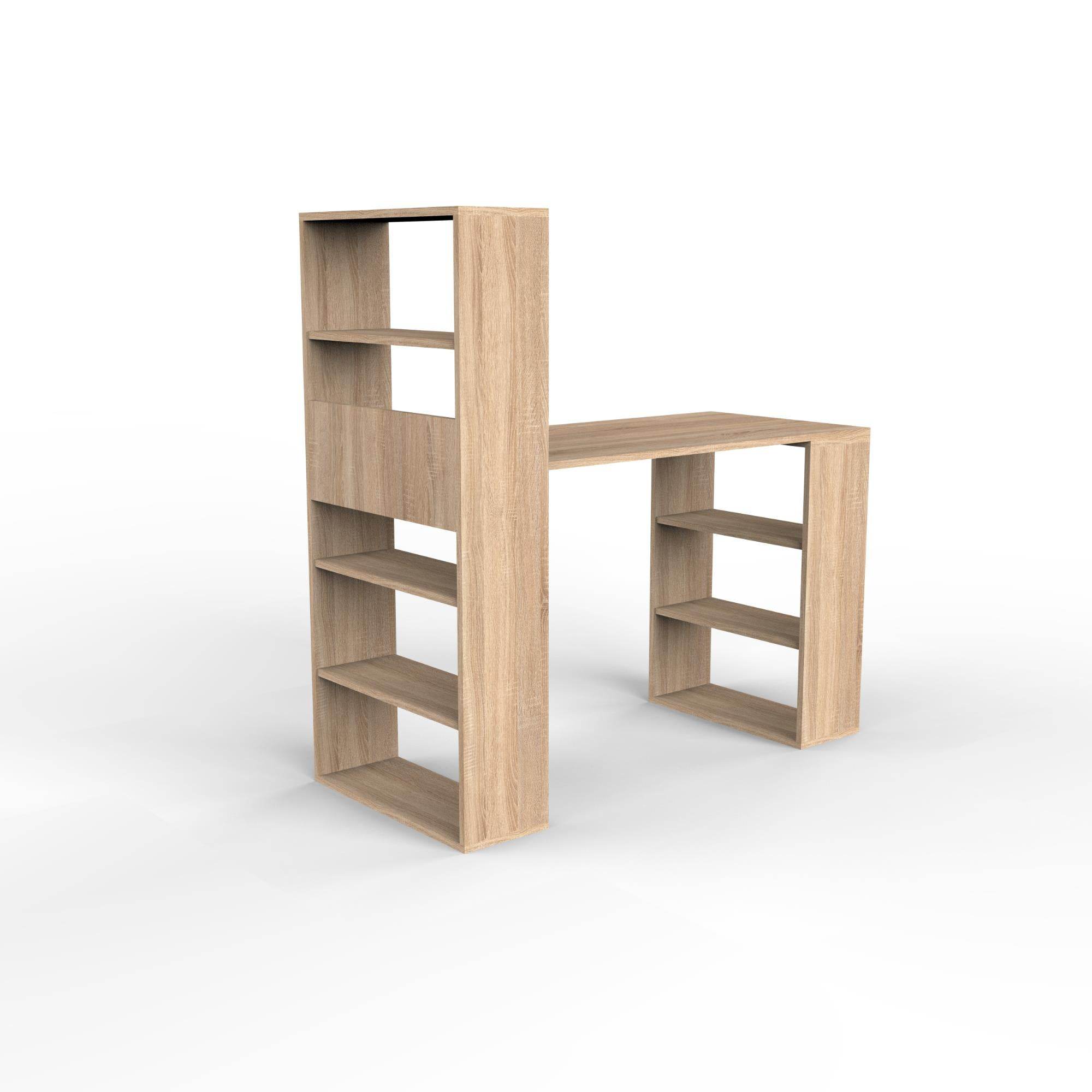 Fusion XL Kitaplıklı Çalışma Masası | Balfa Masalı Kitaplık | 120x55x122