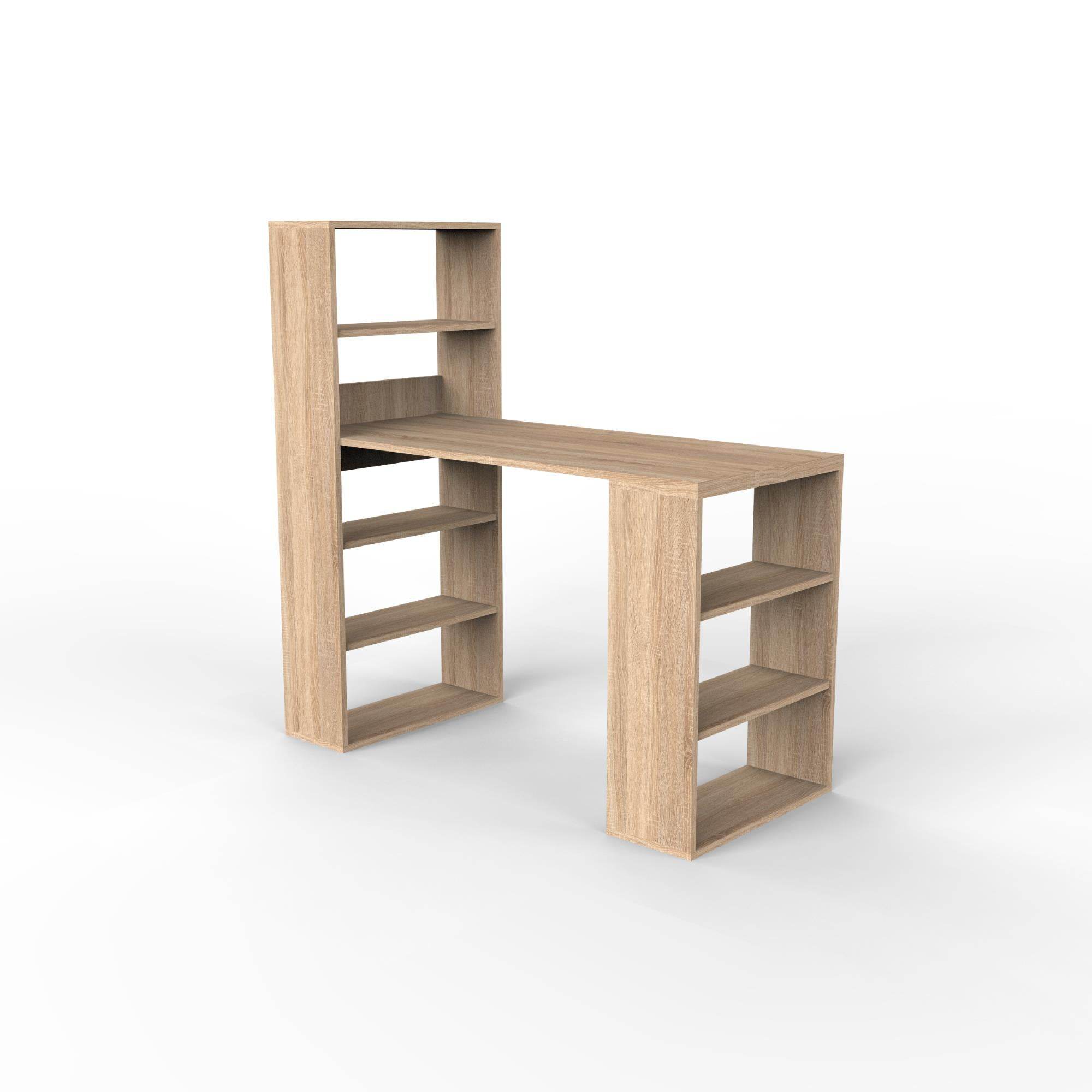 Fusion XL Kitaplıklı Çalışma Masası | Balfa Masalı Kitaplık | 120x55x122