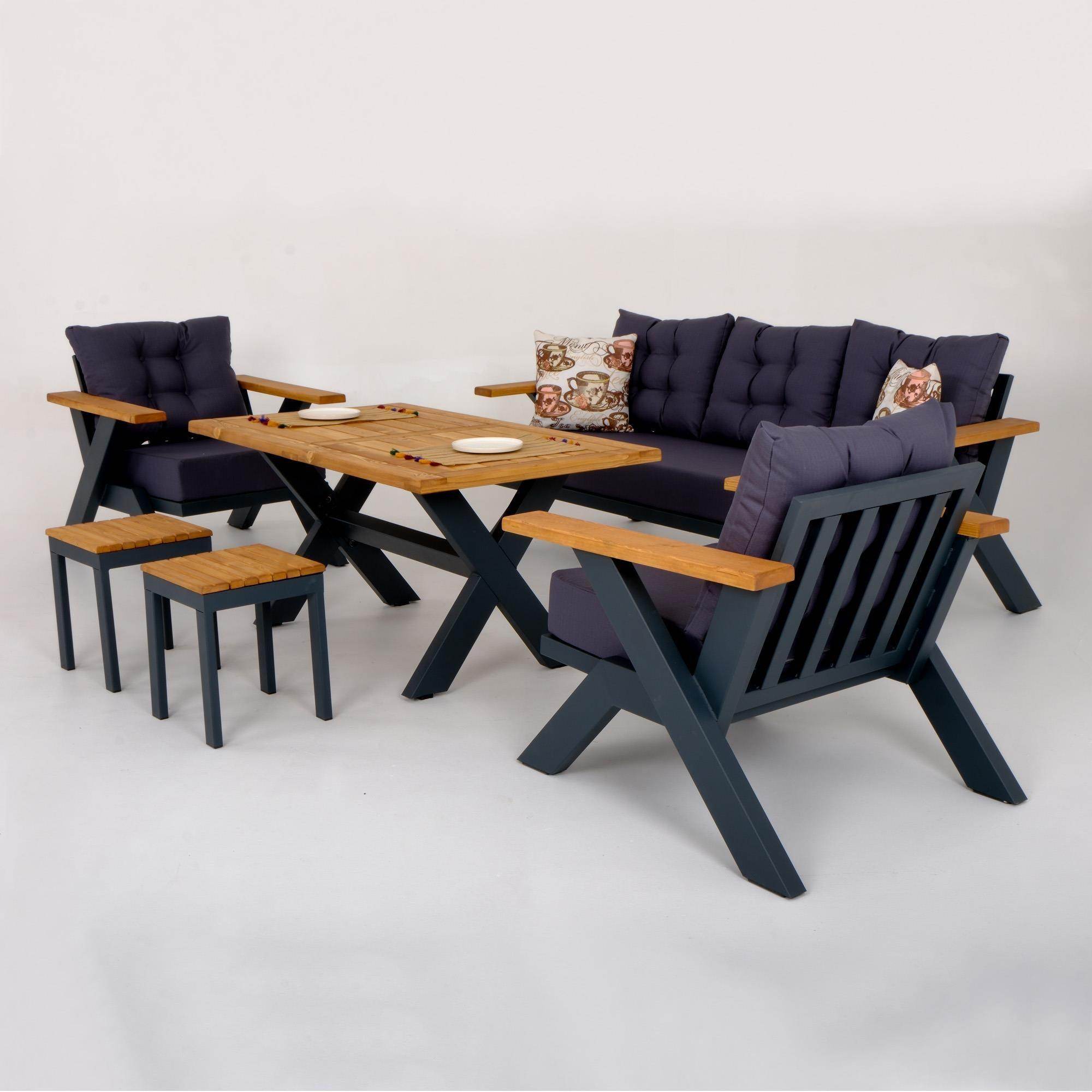 Garpatio Üçlü Ahşap Bahçe Oturma Grubu | Rehome